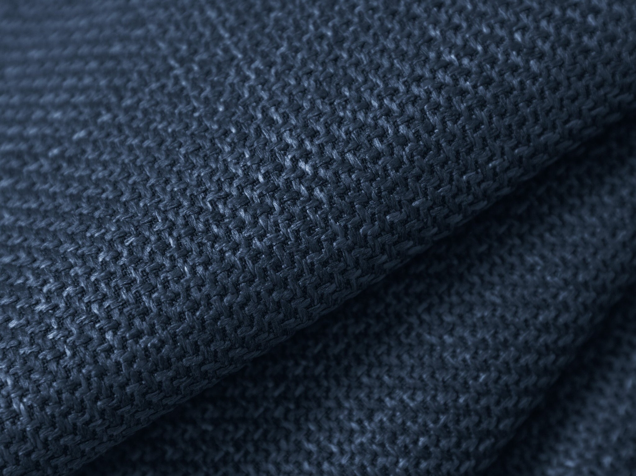Micadoni Hocker Gloria 1-Sitzer Strukturierter Stoff Blau