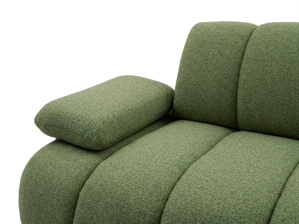 Bobochic Rivoli Sofa 4-Sitzer Melange-Stoff Grün