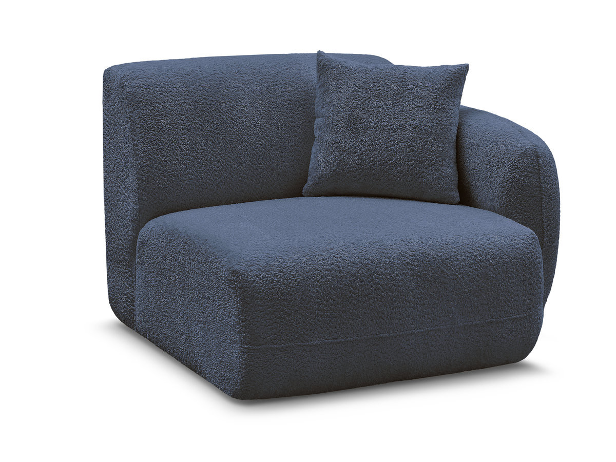 Bobochic Anda Sofamodul 1-Sitzer 104 × 103 cm Chenille Dunkelblau Ecke rechts