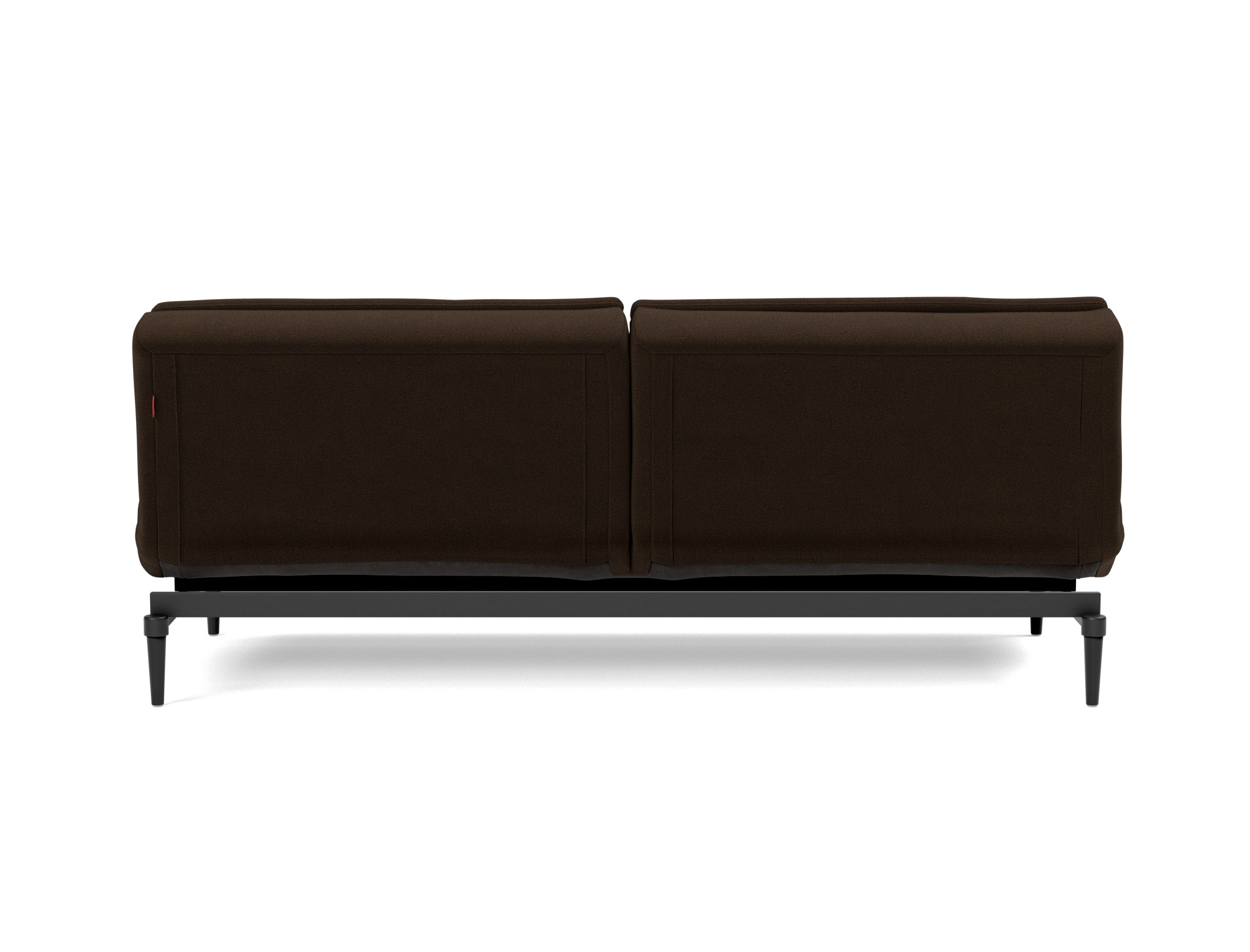 Schlafsofa Dublexo Strukturierter Stoff Taura 358-Chocco Beine Styletto Eiche schwarz