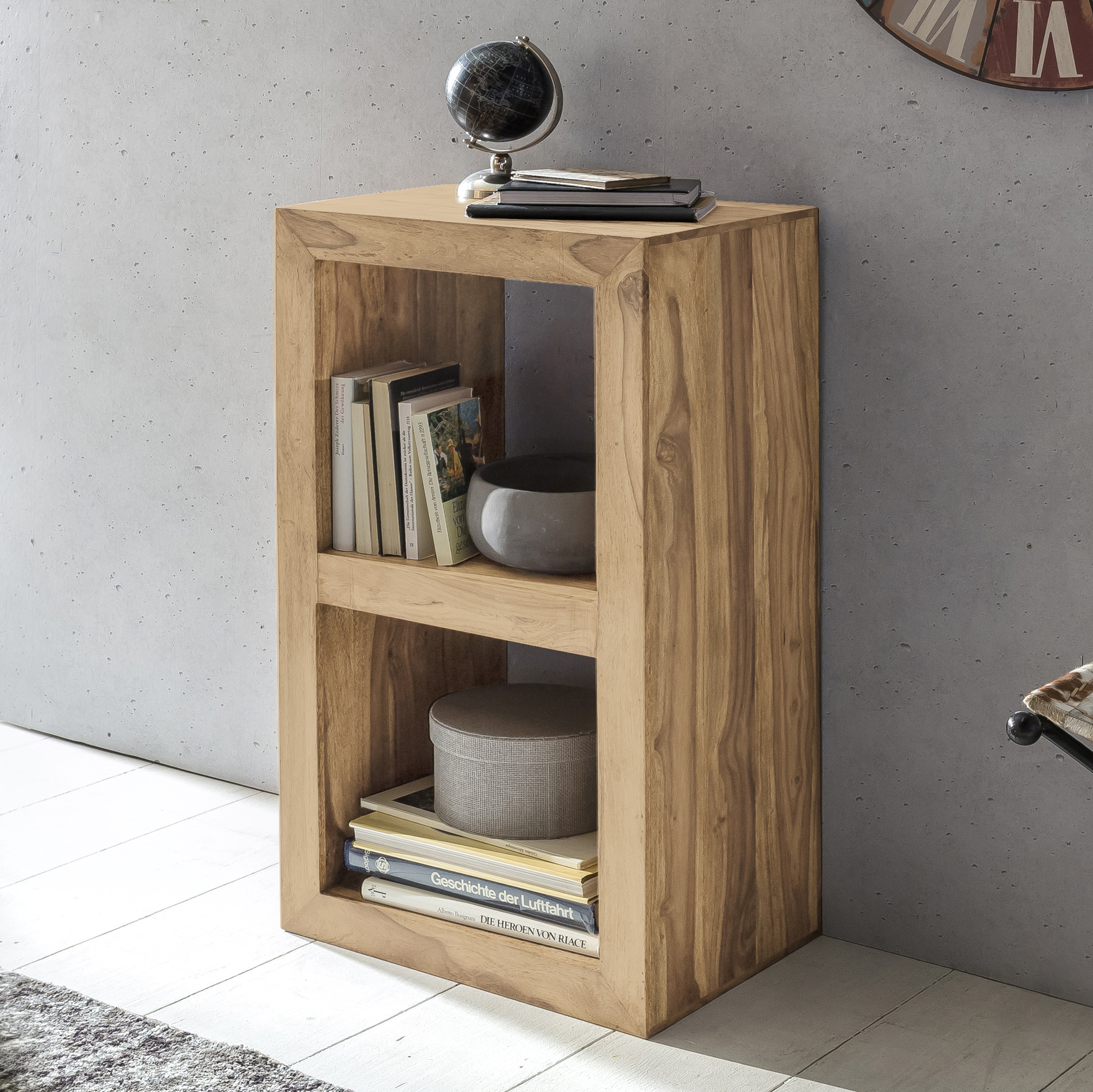 Standregal Aalvik Akazie Massivholz 50 × 35 × 88 cm