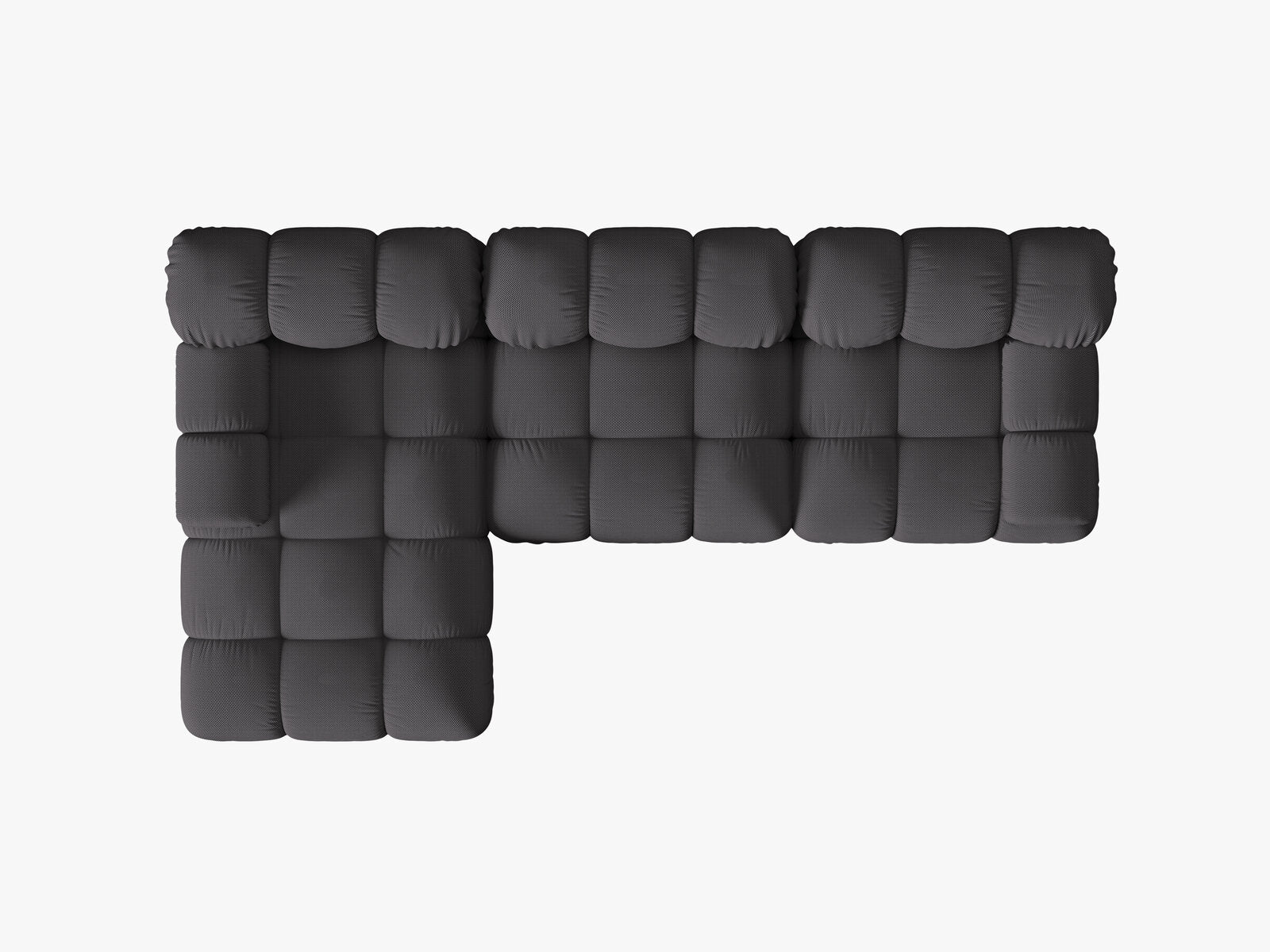 Micadoni Modulares Ecksofa Bellis 4-Sitzer Links 3D-Stoff Sonic Espresso