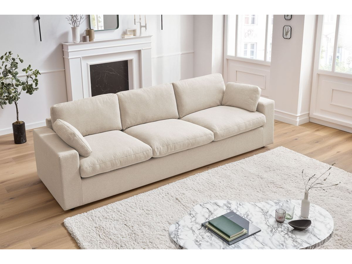 Bobochic Belair Sofa 4-Sitzer Stoff Beige