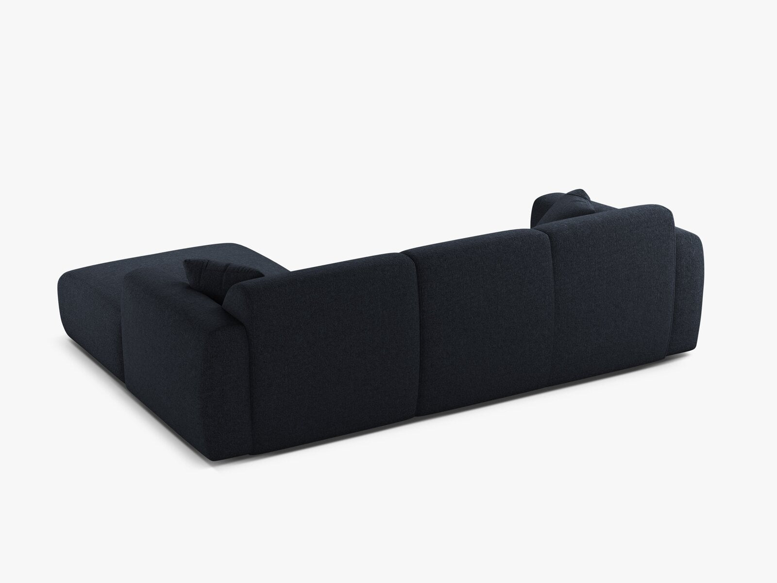 Micadoni Ecksofa Molino 4-Sitzer Rechts Chenille Eden Marineblau