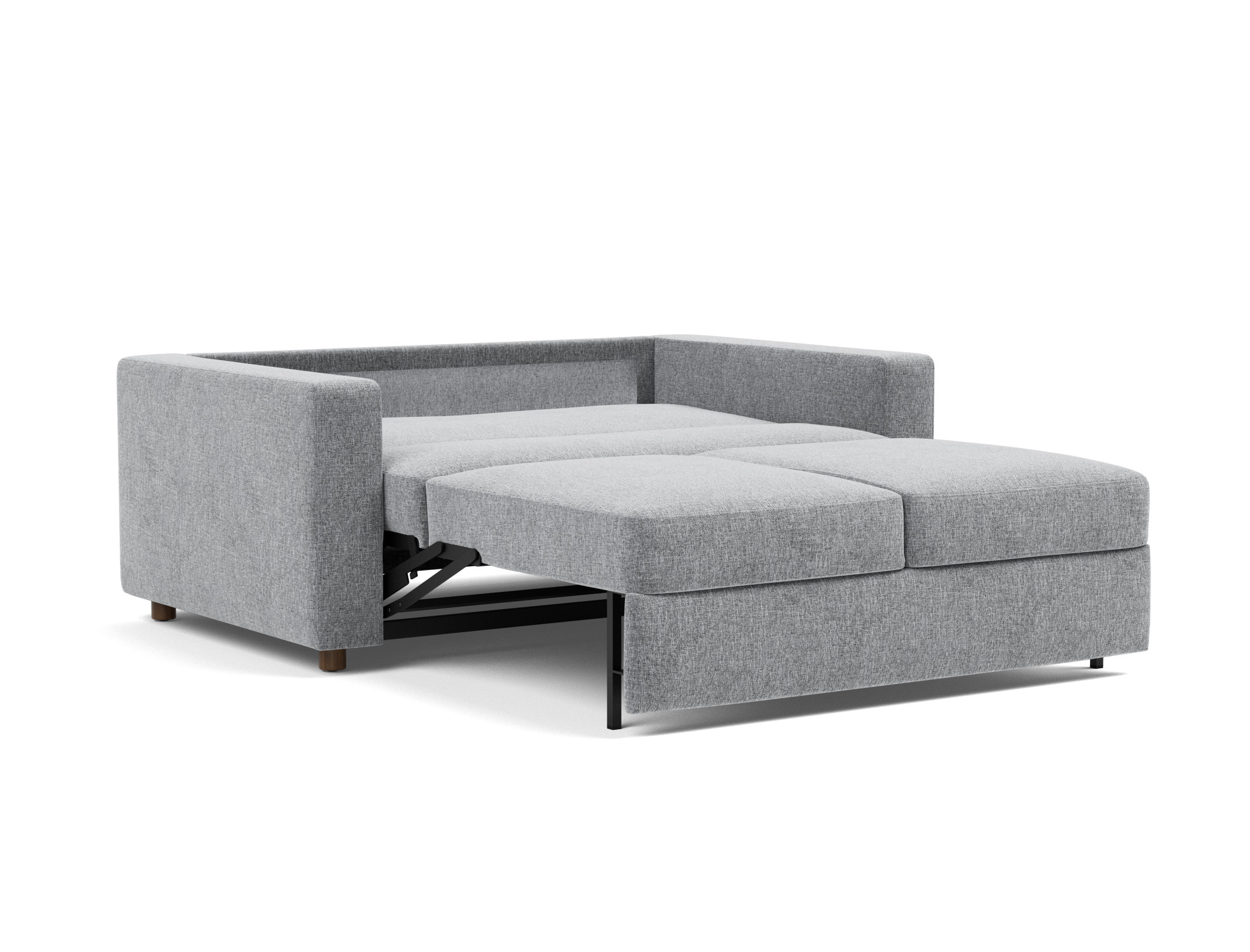 Schlafsofa Neah mit Standard-Armlehnen 140 Strukturierter Stoff Twist 565-Granite