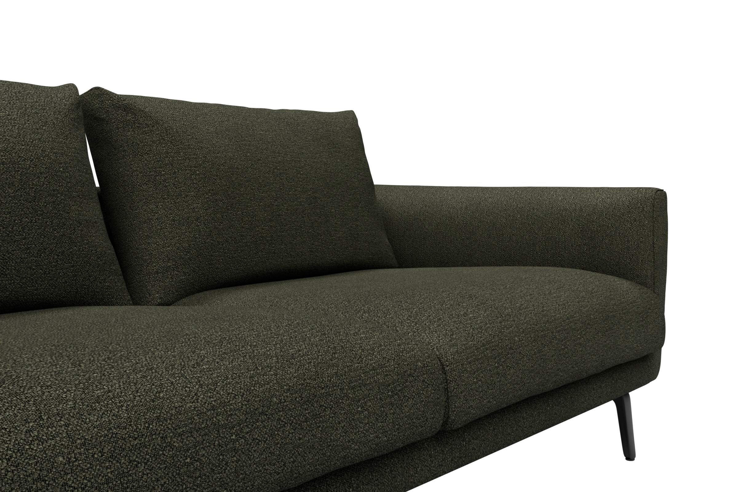 Sofa Karl 3-Sitzer Boucle-Forest-Green