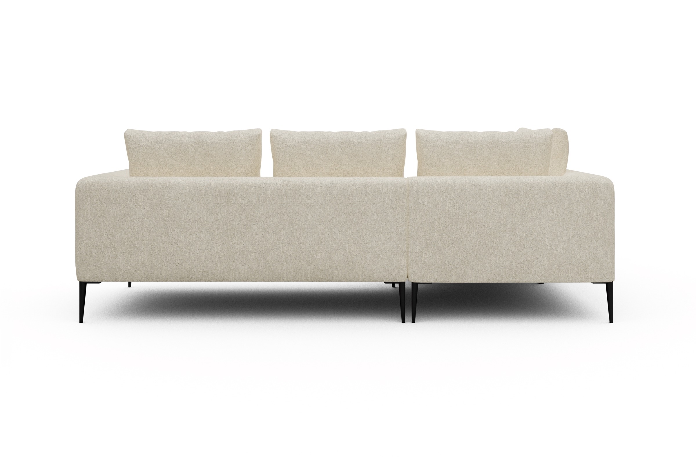 Ecksofa Paul Relax-Ecke links mit 2-Sitzer Boucle-Off-White