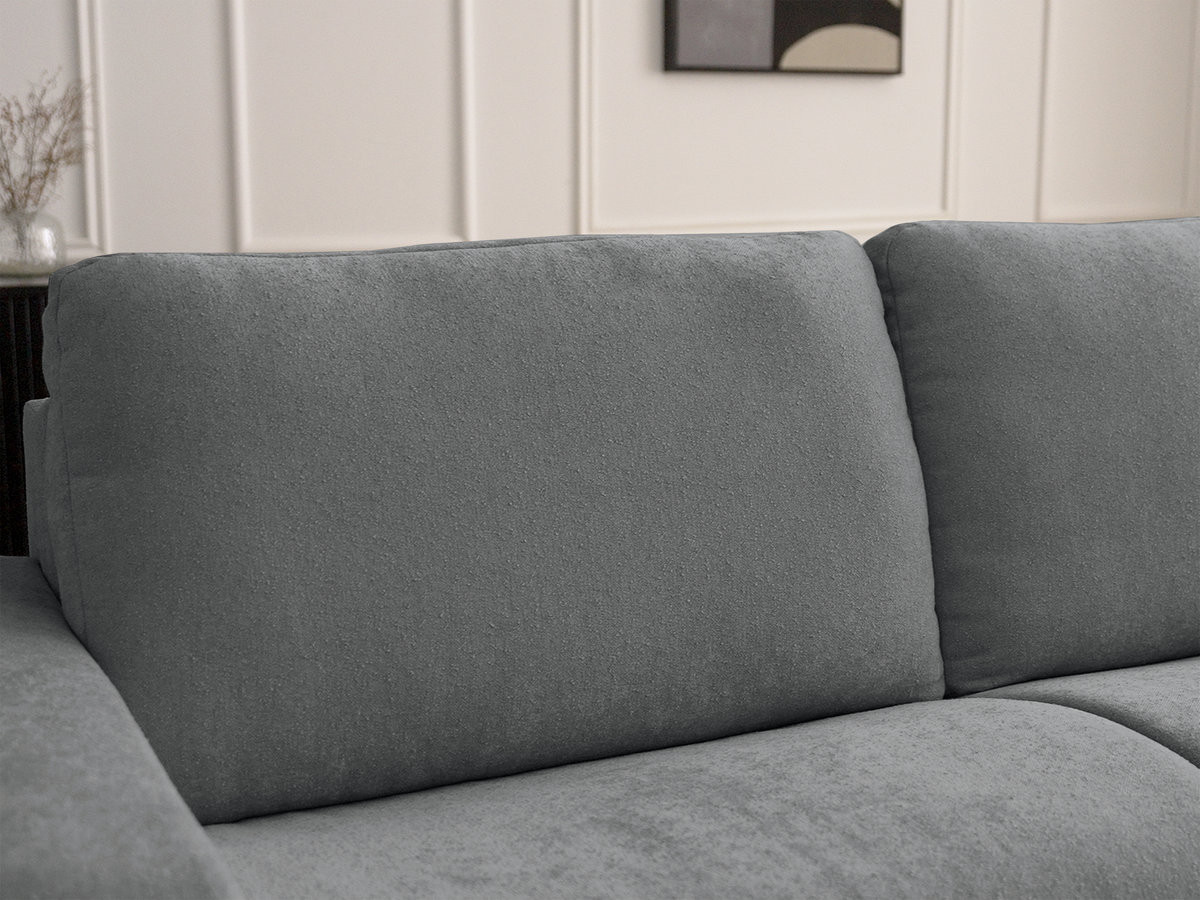 Bobochic Ibiza Schlafsofa 3-Sitzer Strukturstoff Dunkelgrau, Liegefläche 160 × 196 cm