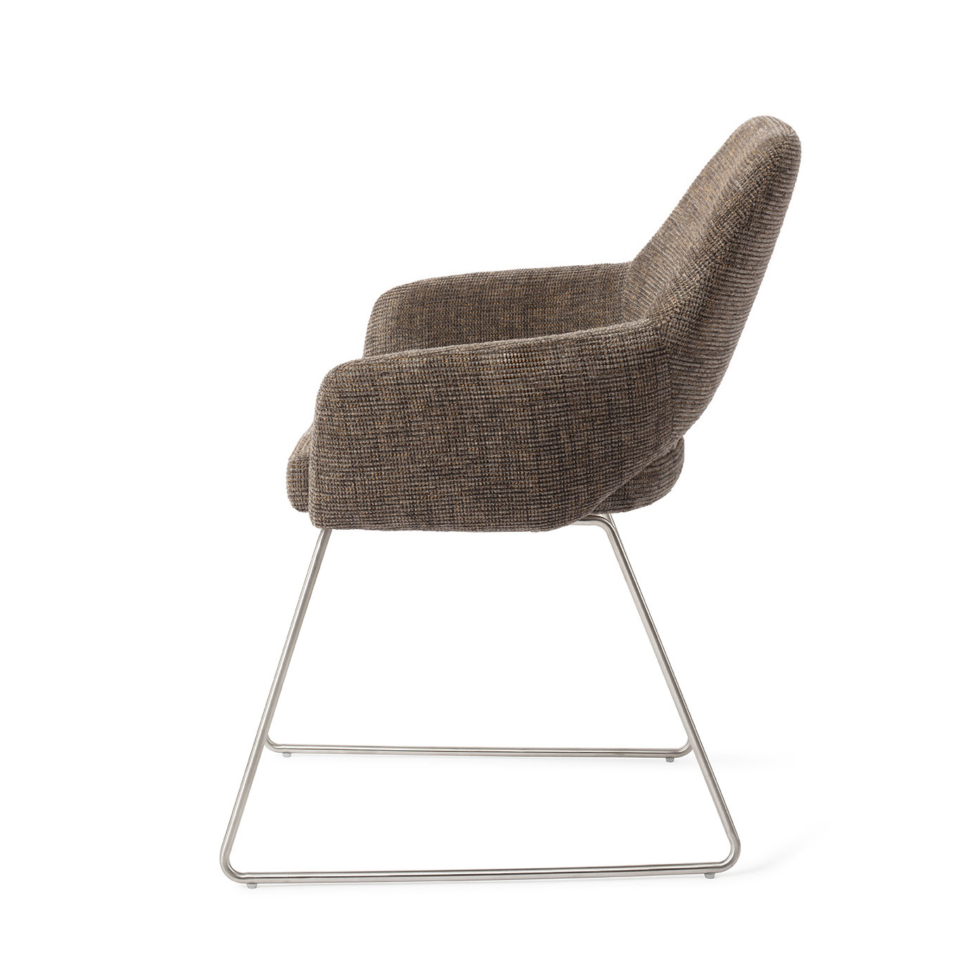 Jesper Home Esszimmerstuhl Yanai Checked Chestnut Slide Stahl
