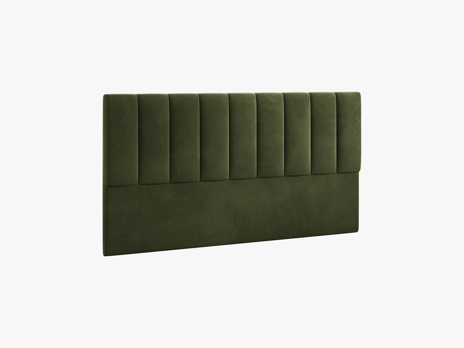 Micadoni Marl Samtiger Kopfteil 140 cm (H 95 cm) Samt Magic Velvet Armeegrün 180x95