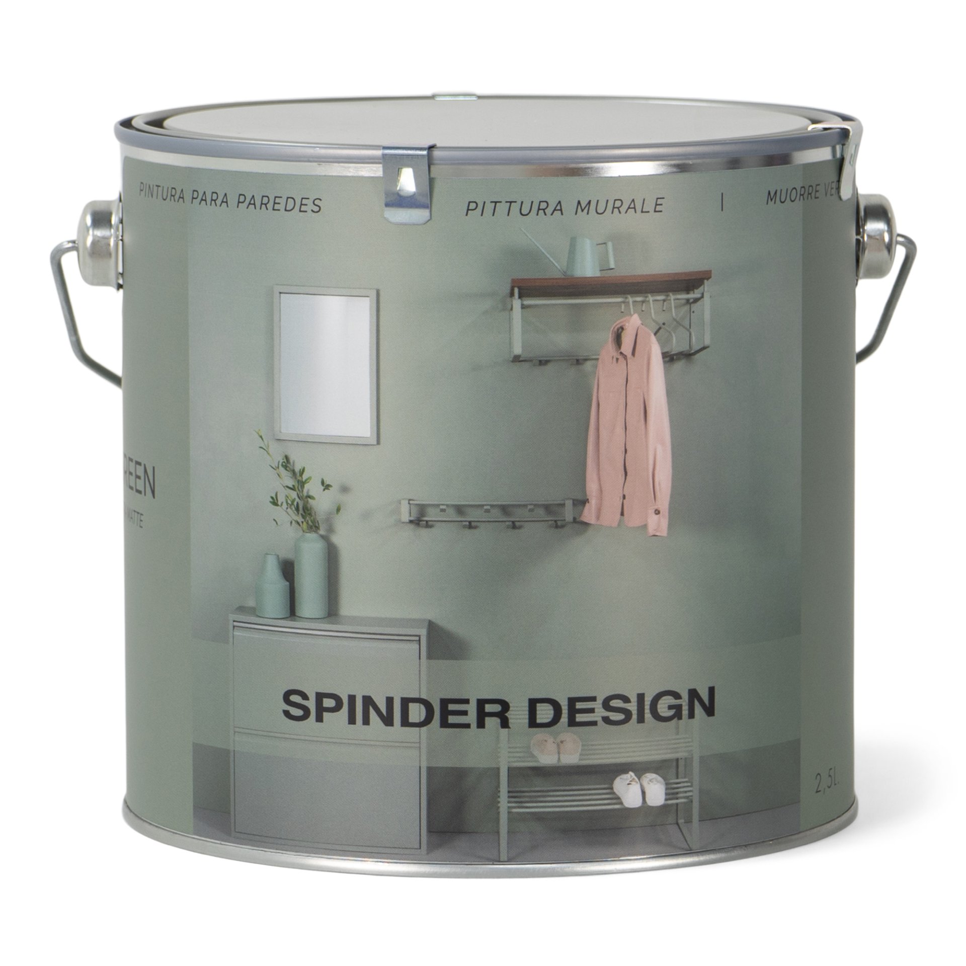 Spinder Design Wandfarbe Dusty Green 2,5 Liter