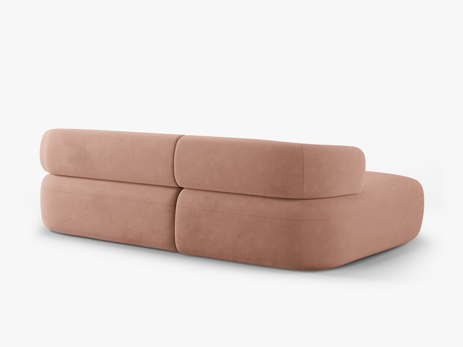 Micadoni 5-Sitzer Ecksofa Jenny Links Samt Salvador Rosa