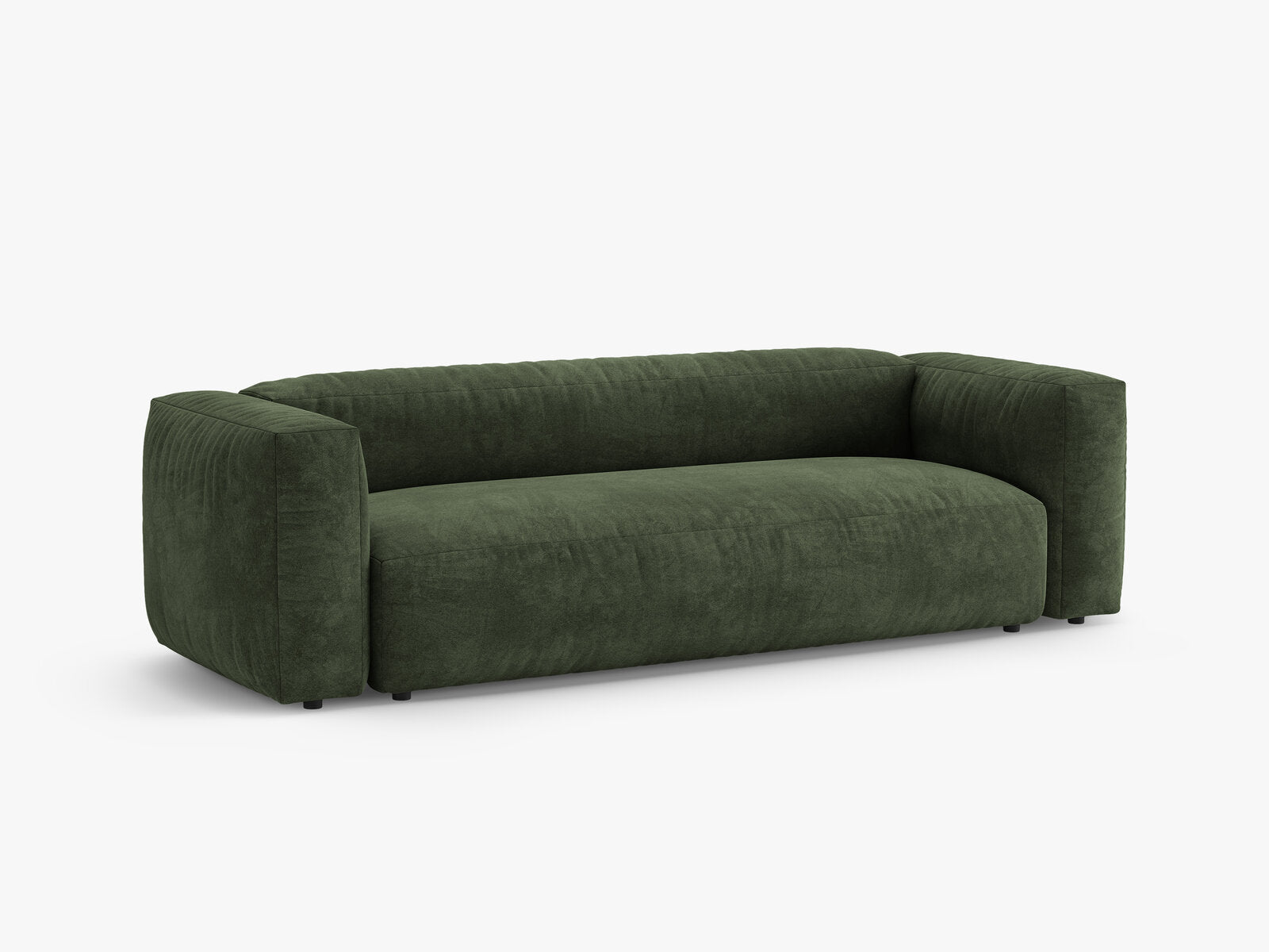 Micadoni Martina Schlafsofa 3-Sitzer Samt Vogue Grün