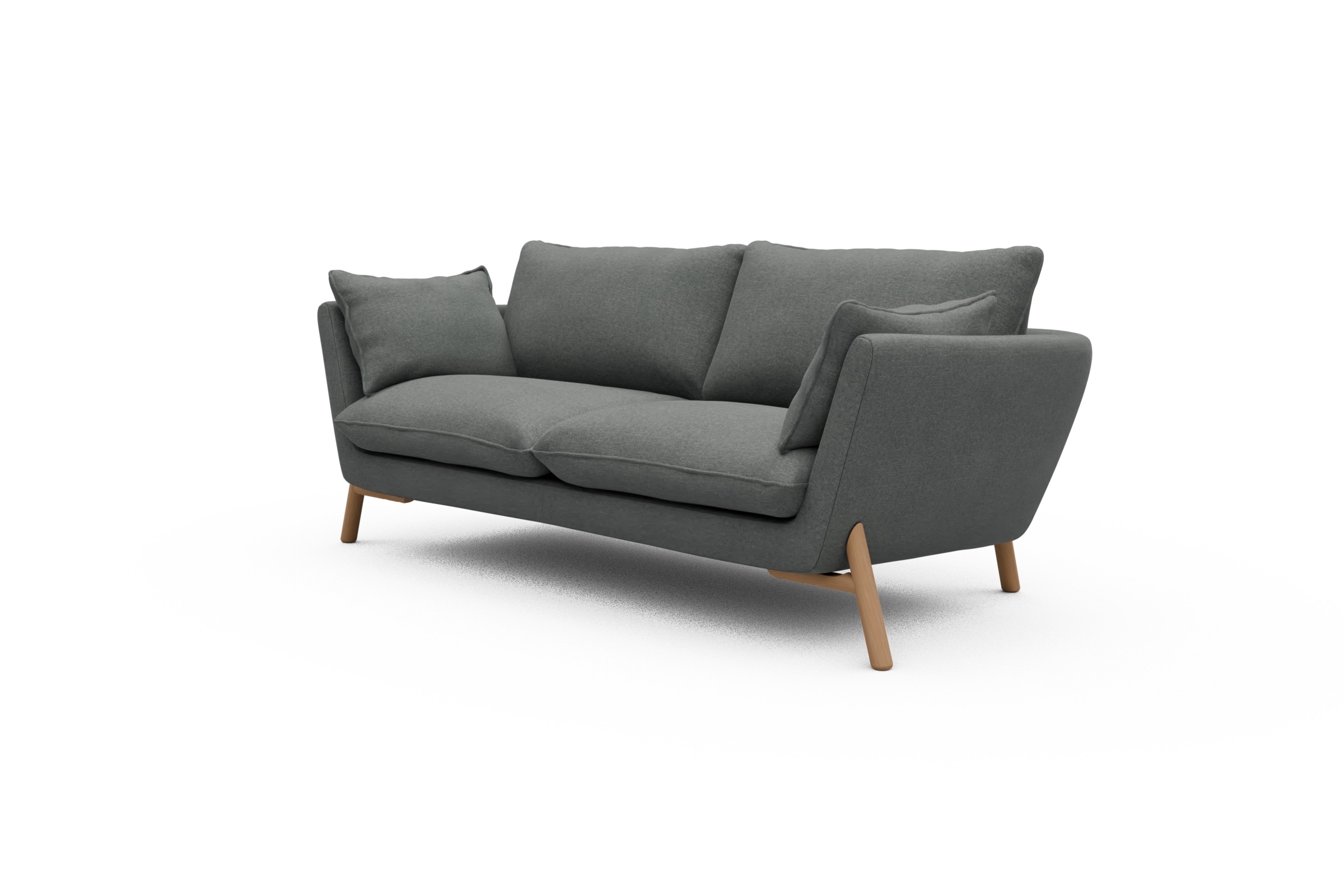 Sofa Emil 2-Sitzer Beinfarbe Eiche Natur Satya-Steel