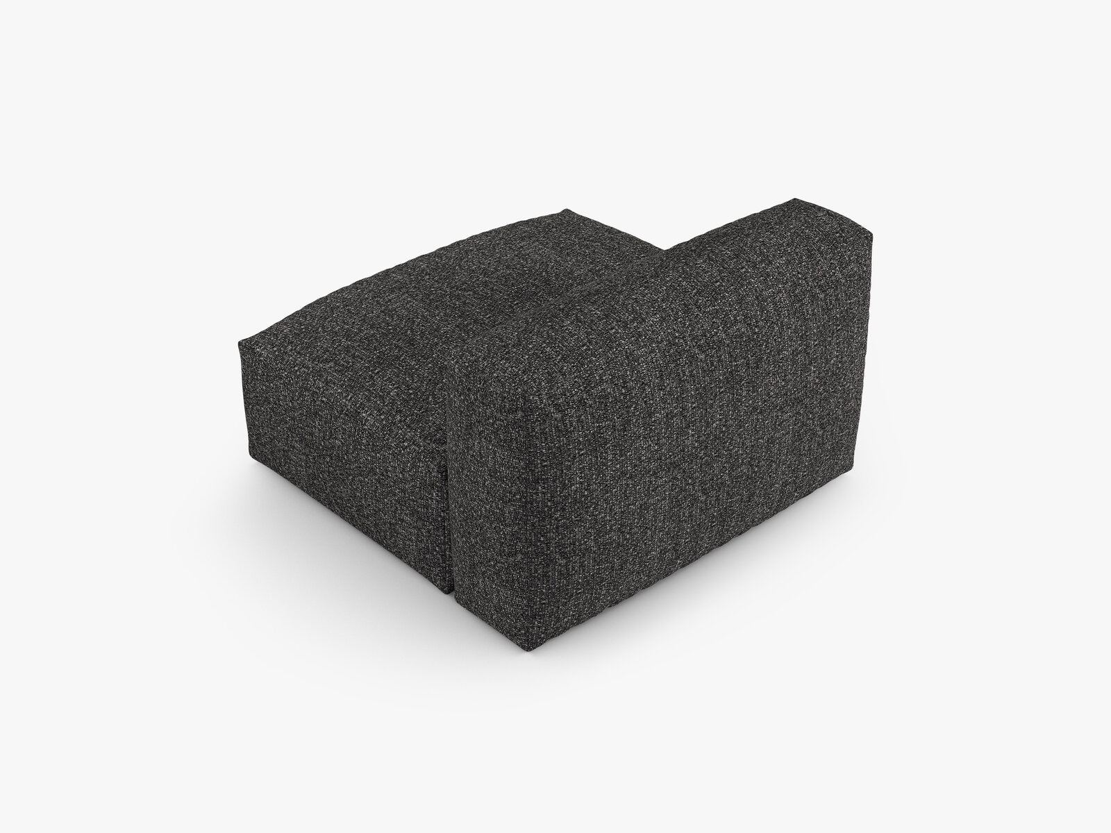 Micadoni Mittelmodul Martina 1-Sitzer 90cm Sitztiefe Boucle Monet Anthrazit
