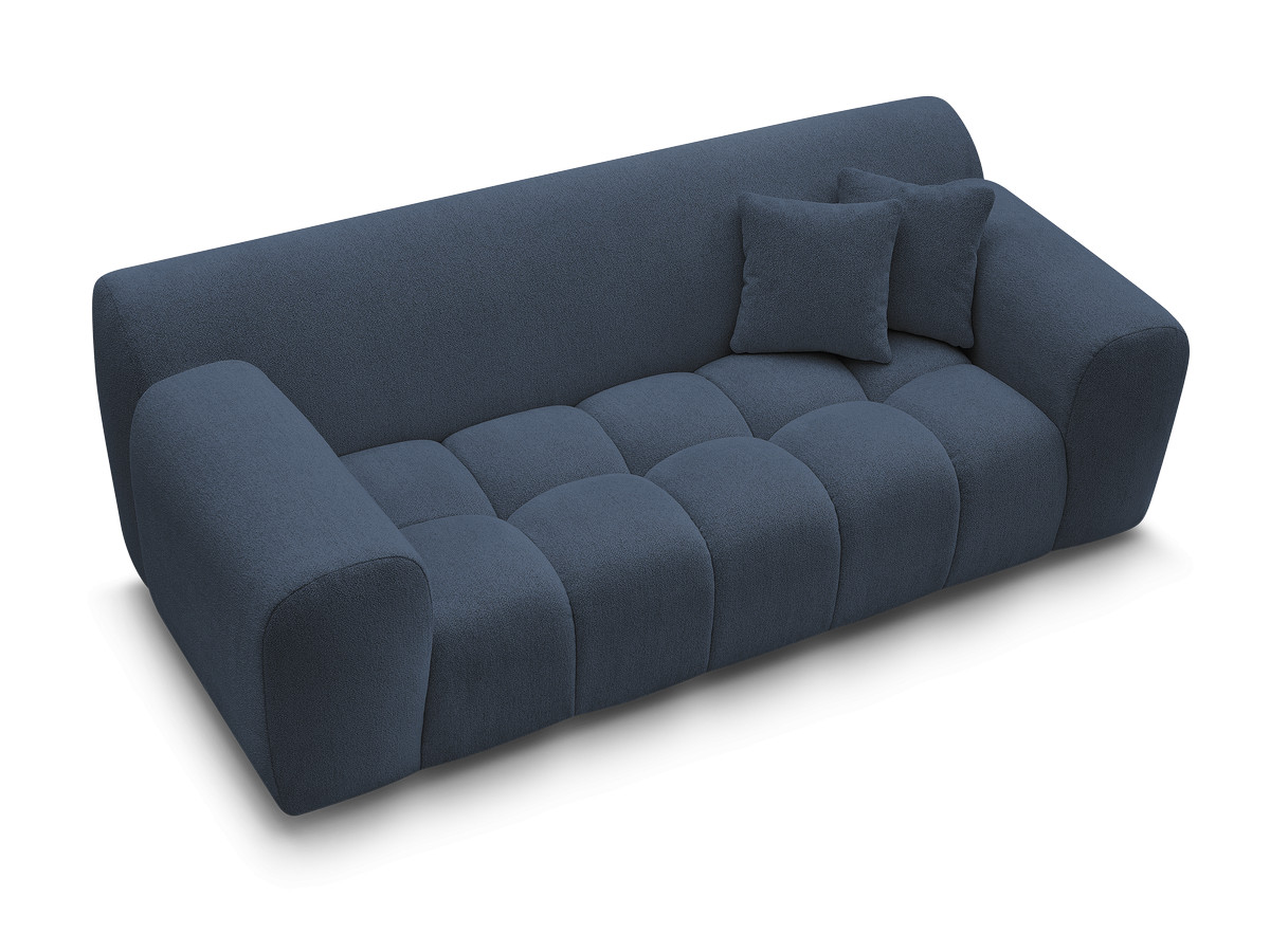 Bobochic Melisse Sofa 2-Sitzer Melange-Stoff Blau
