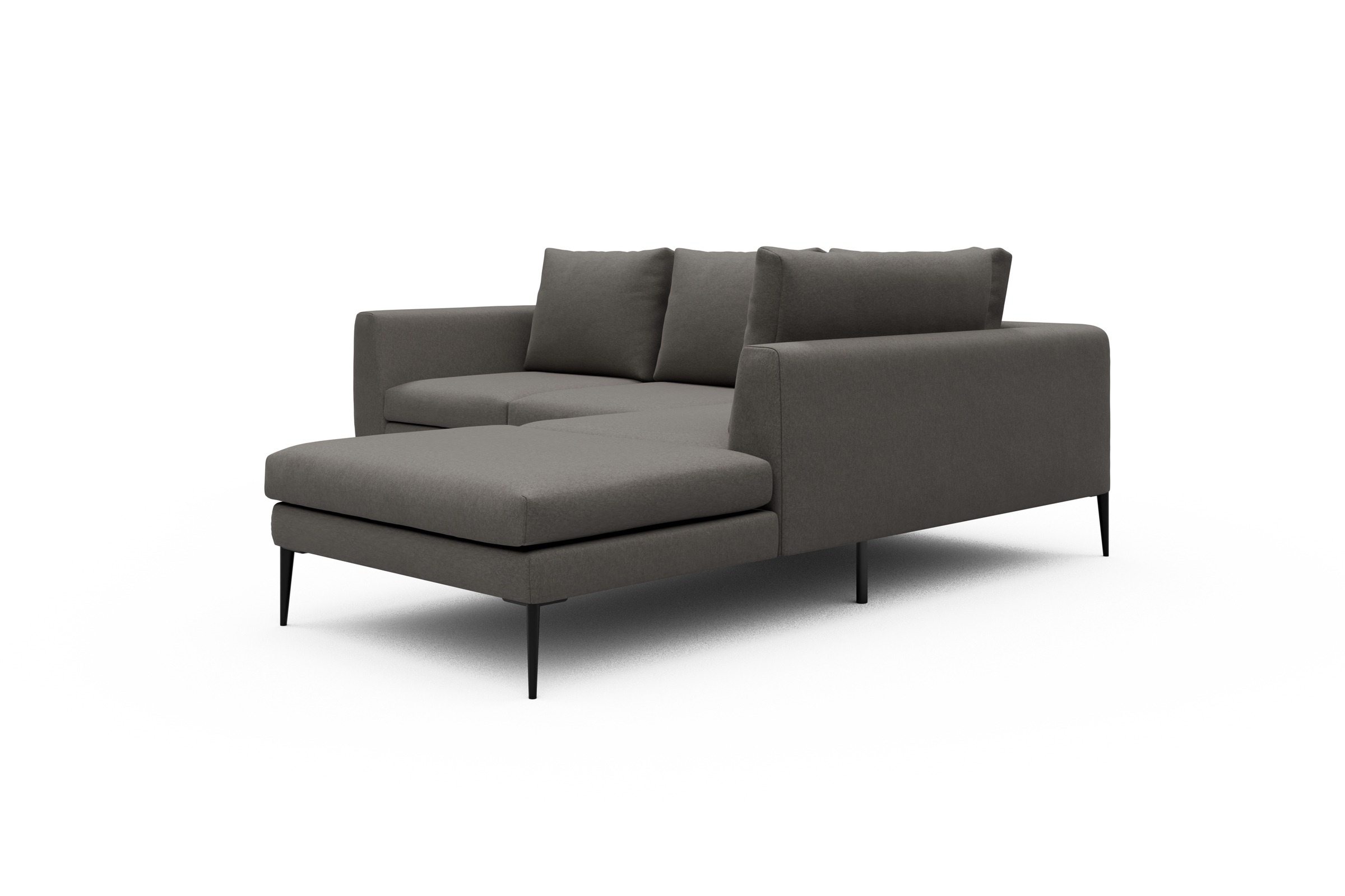 Ecksofa Paul Relax-Ecke rechts mit 2-Sitzer Satya-Taupe