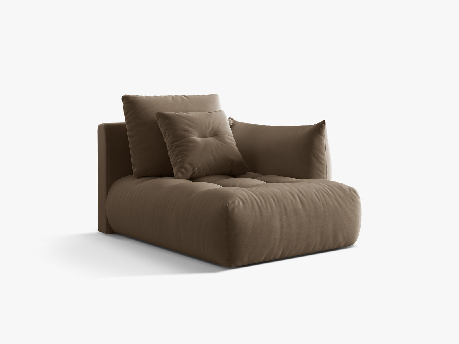 Micadoni Bloom Chaiselongue Rechts Samt Casino Hellbraun