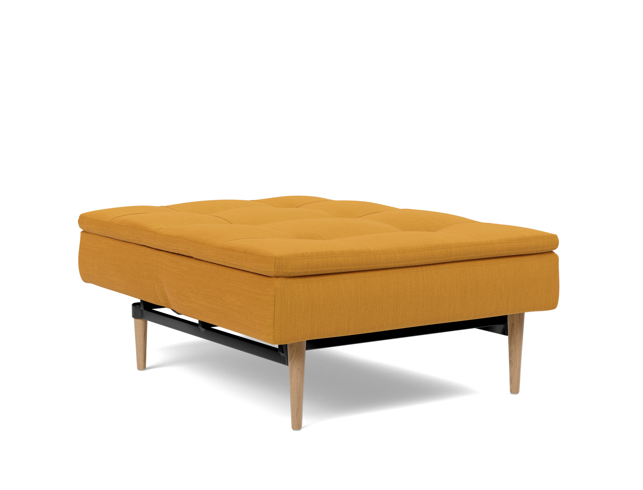 Sessel Dublexo Flachgewebe Elegance 507-Burned-Curry Beine Styletto Eiche hell