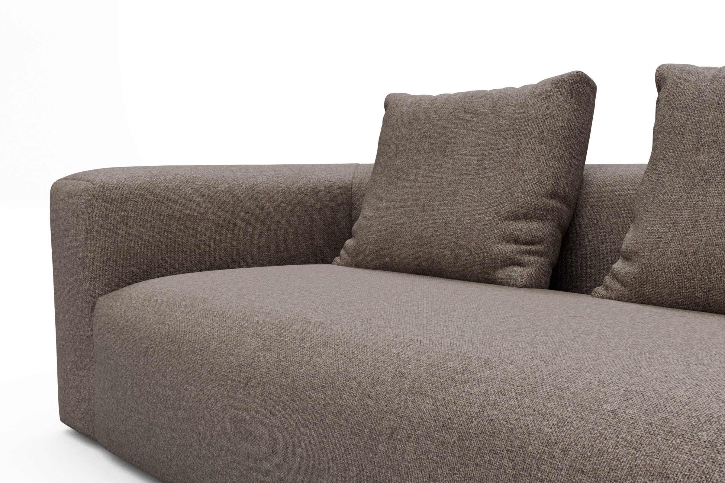 Wohnlandschaft Fred Chaiselongue rechts mit 2-Sitzer und lange Armlehne links Sama-Stone