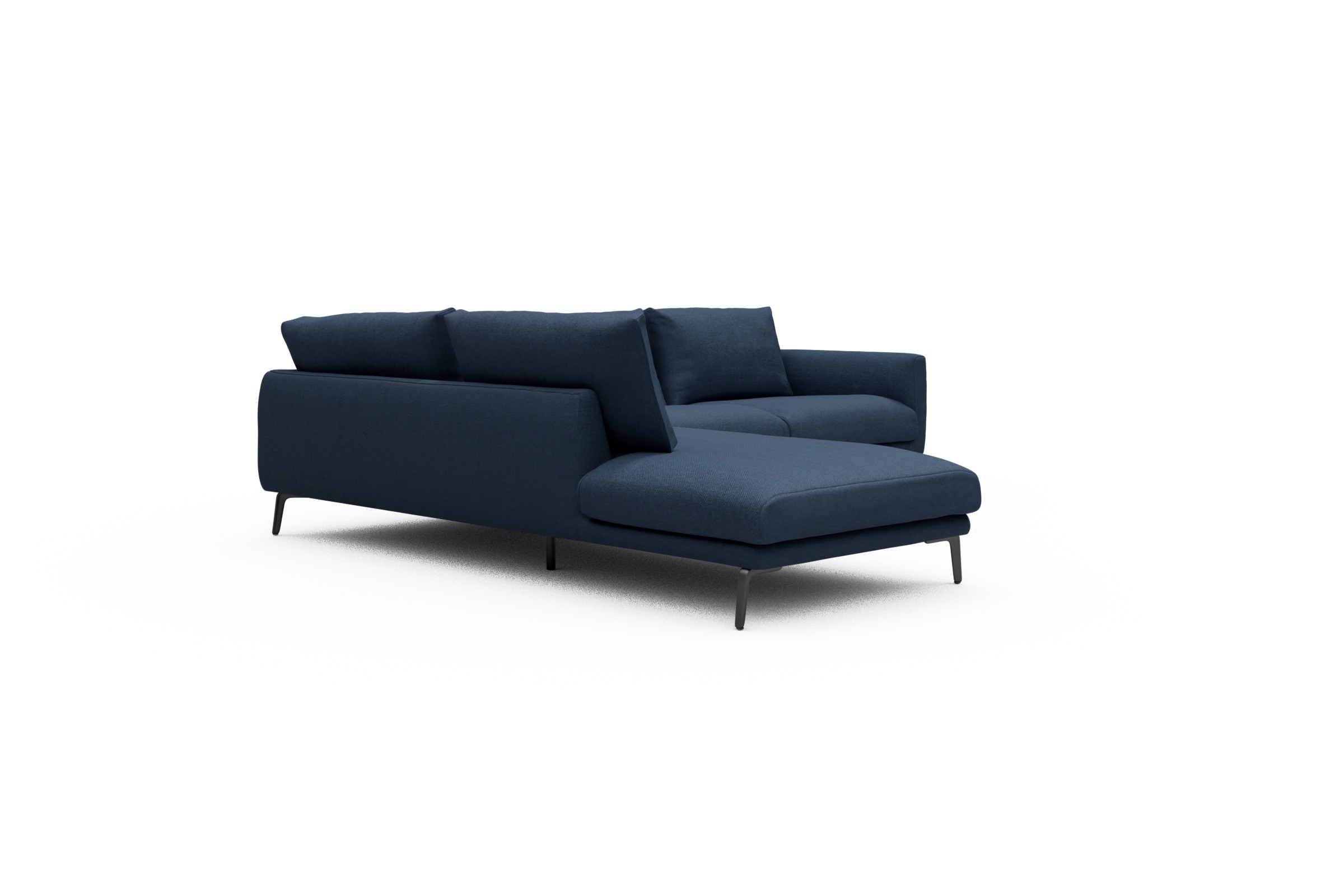 Ecksofa Karl Relax-Ecke links mit 2,5-Sitzer Weda-Blue