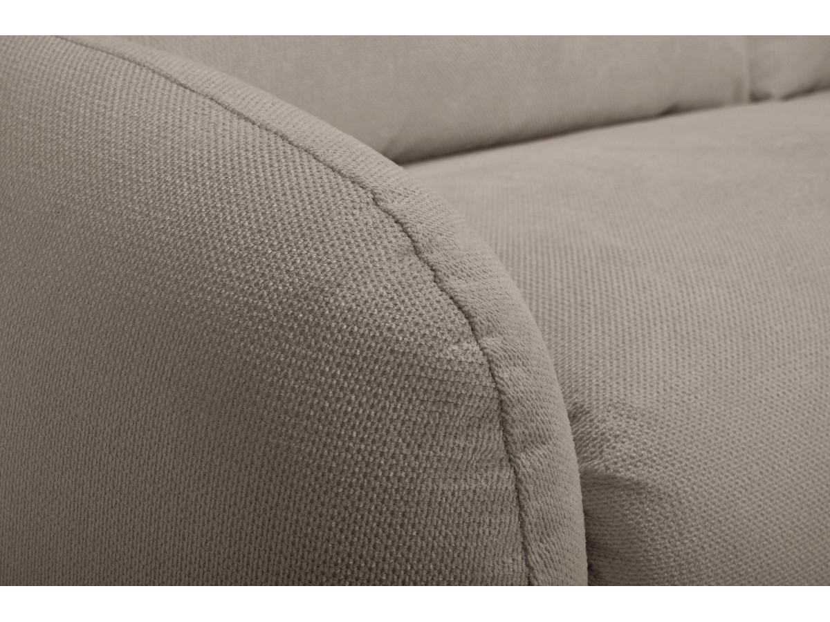 Bobochic Kenan Schlafsofa 3-Sitzer Stoff Taupe, Liegefläche 160 × 196 cm