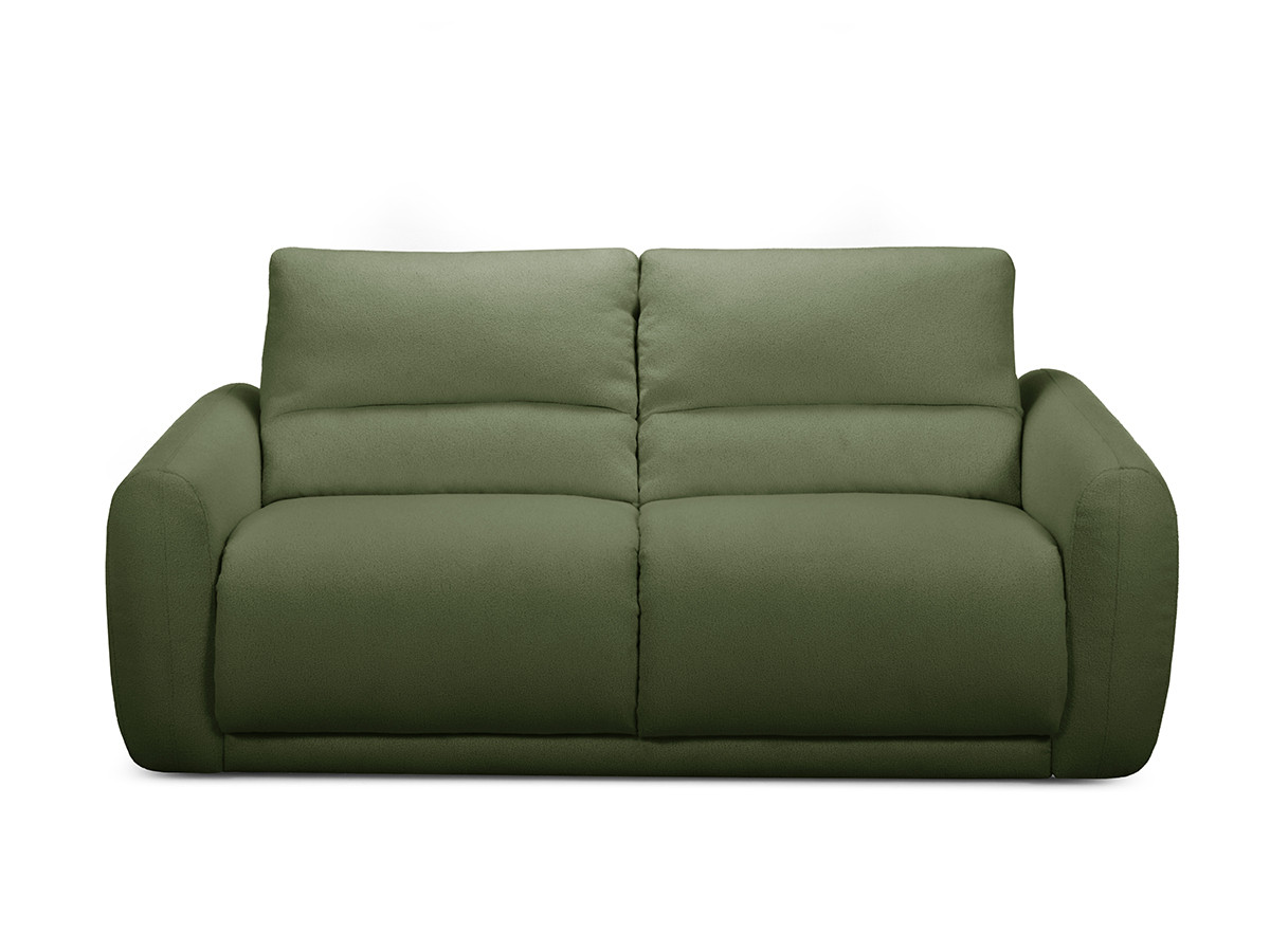 Bobochic Minorque Schlafsofa 2,5-Sitzer Chenille Grün, Liegefläche 140 × 200 cm