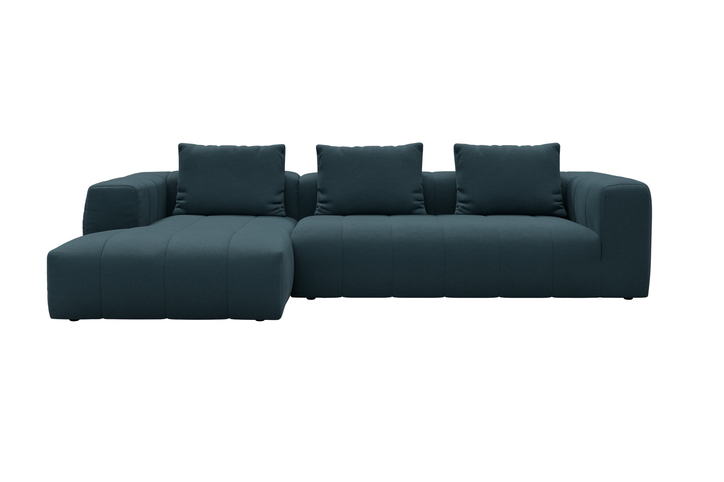 Hugo 2,5-Sitzer Armlehne rechts mit Chaiselongue Satya-Indigo moebelfaktor