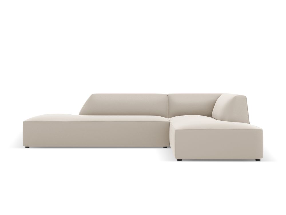 Cosmopolitan Design Ecksofa Siena 4-Sitzer offen Kunstleder Pacifico Taubengrau Rechts