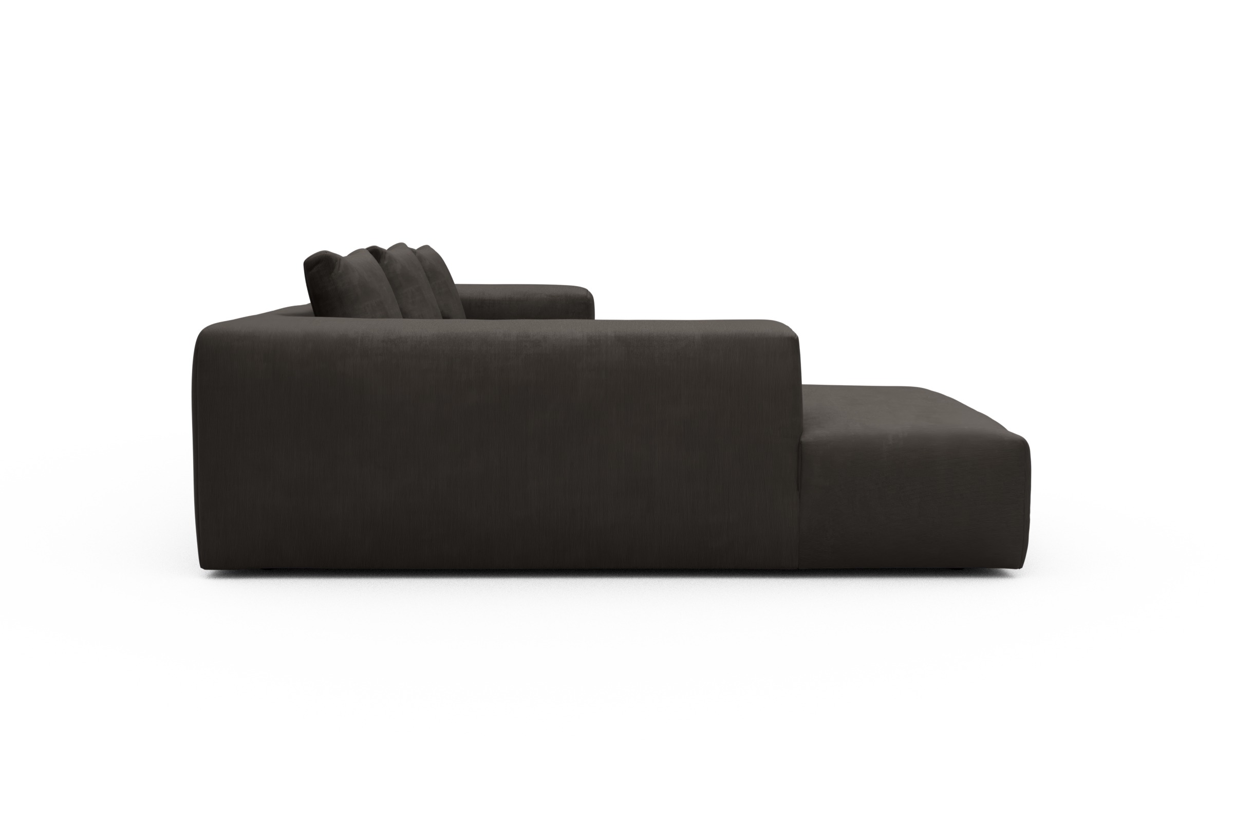 Ecksofa Fred Relax-Ecke links mit 2,5-Sitzer Cordufine-Taupe