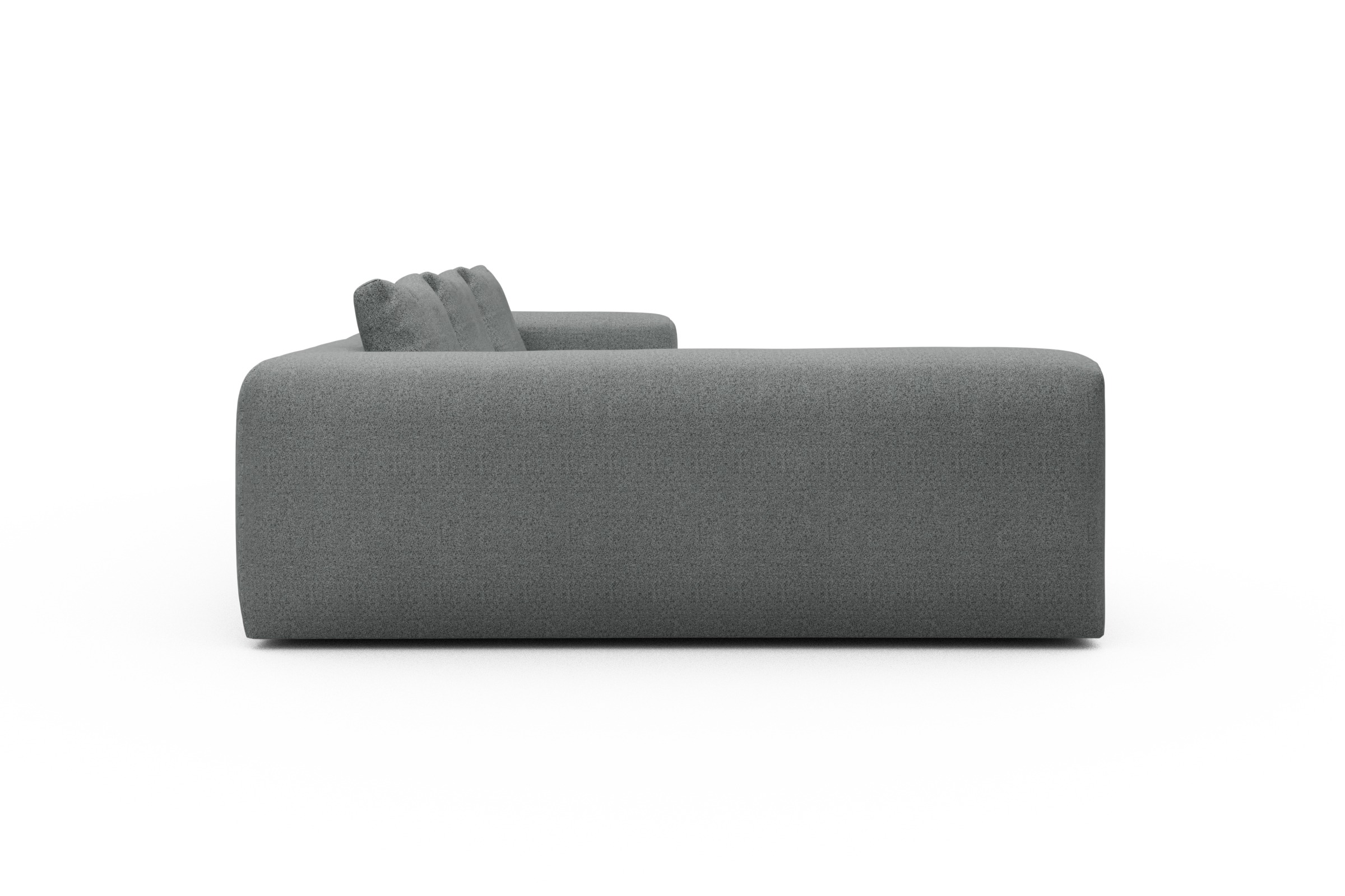 Ecksofa Fred 2x 2,5-Sitzer links offen Aivi-Gravet-Grey