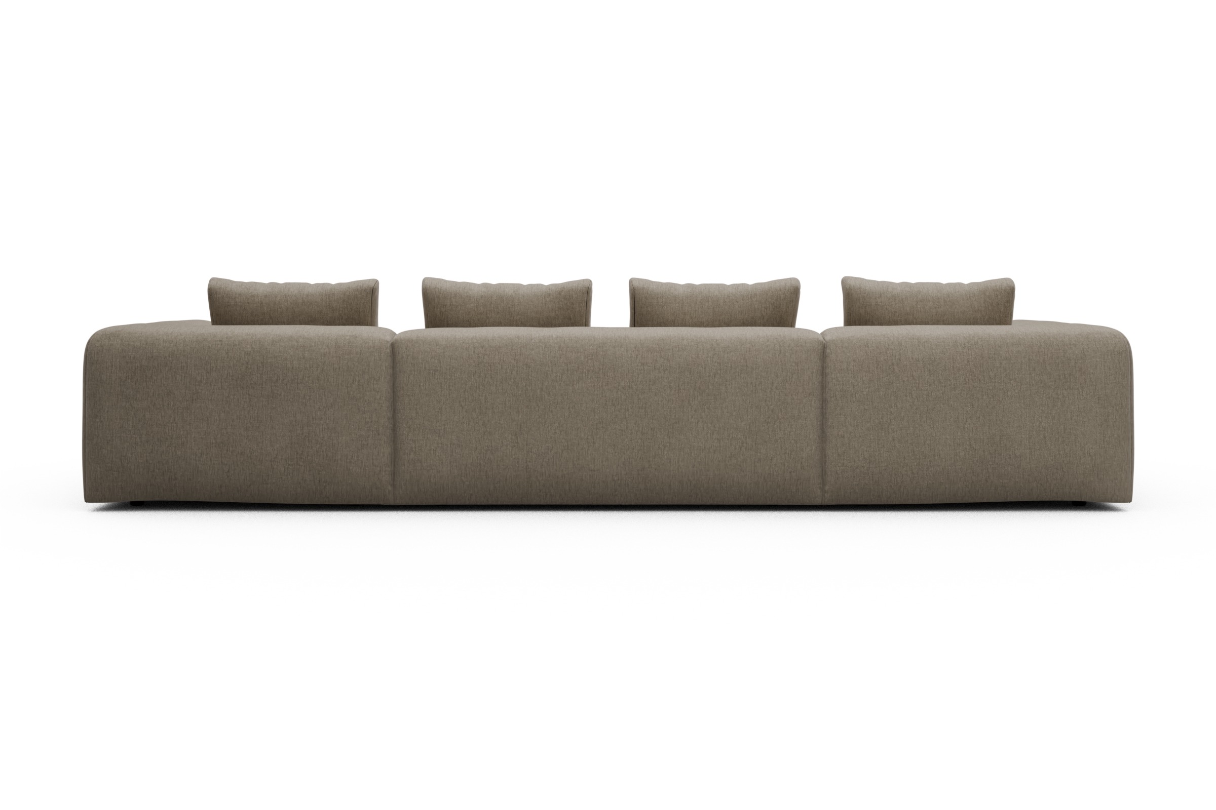 Wohnlandschaft Fred mit 2-Sitzer und Chaiselongue beidseitig Smooth-Belge