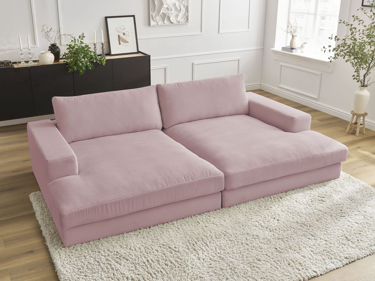 Bobochic Leonard Sofa 4-Sitzer 234 × 159 cm Cordsamt Violett