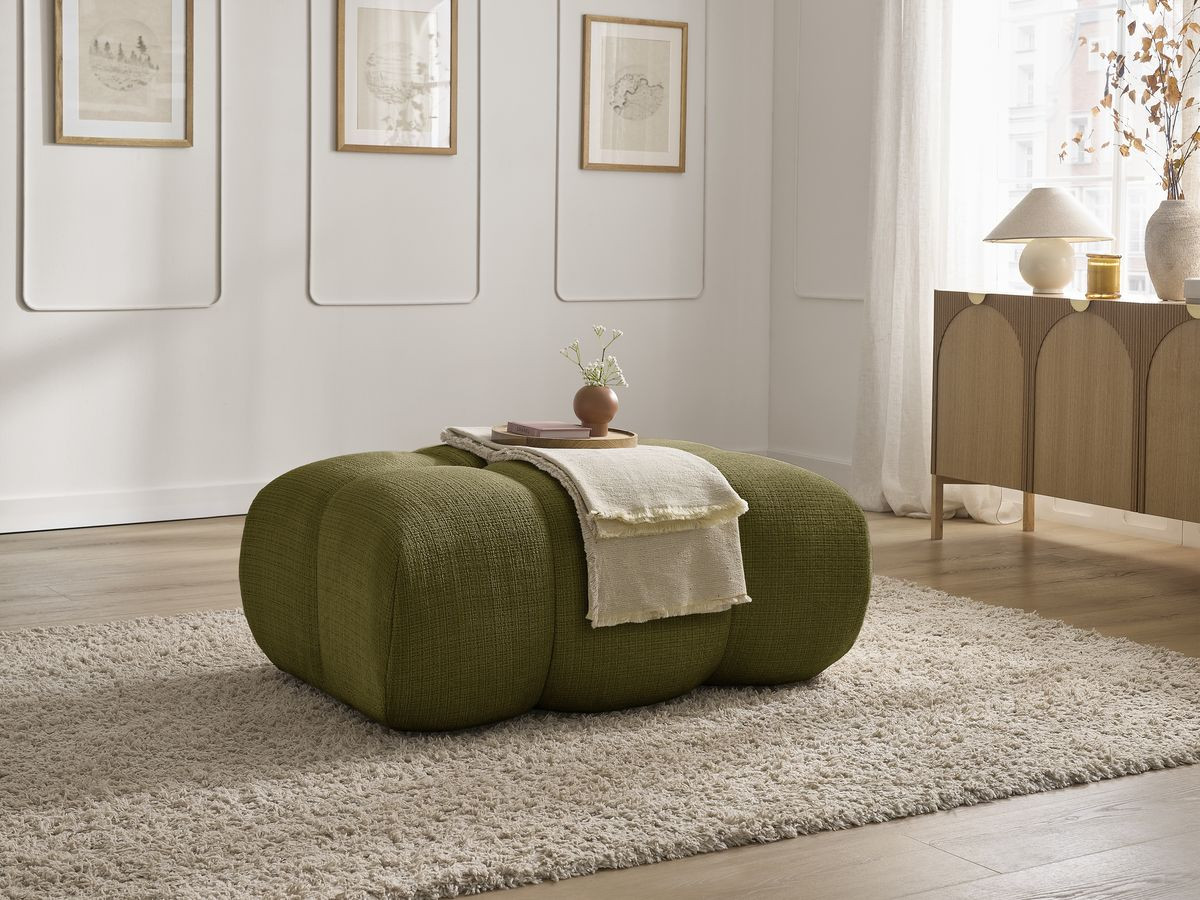 Bobochic Ivane Pouf Strukturstoff Grün