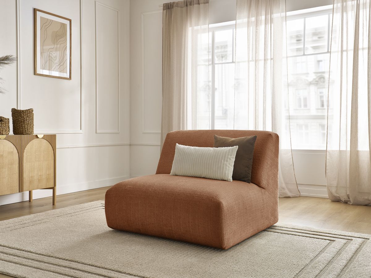 Bobochic Sirius Sofamodul 1-Sitzer Strukturstoff Orange