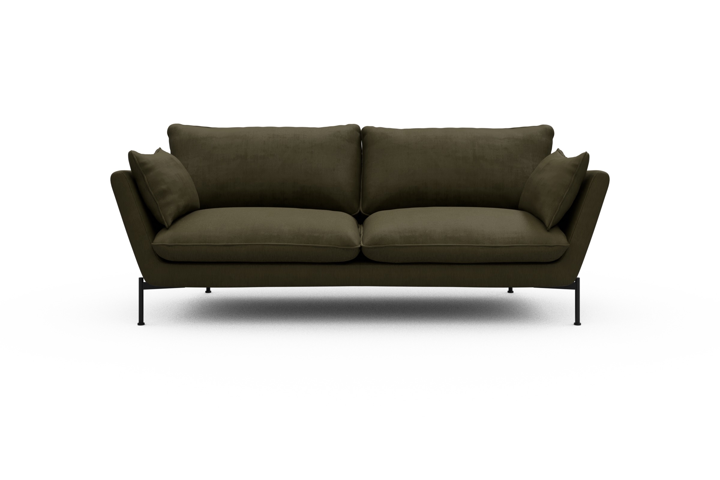 Skandi Home Sofa Anton 3-Sitzer Cordufine-Pine-Green moebelfaktor