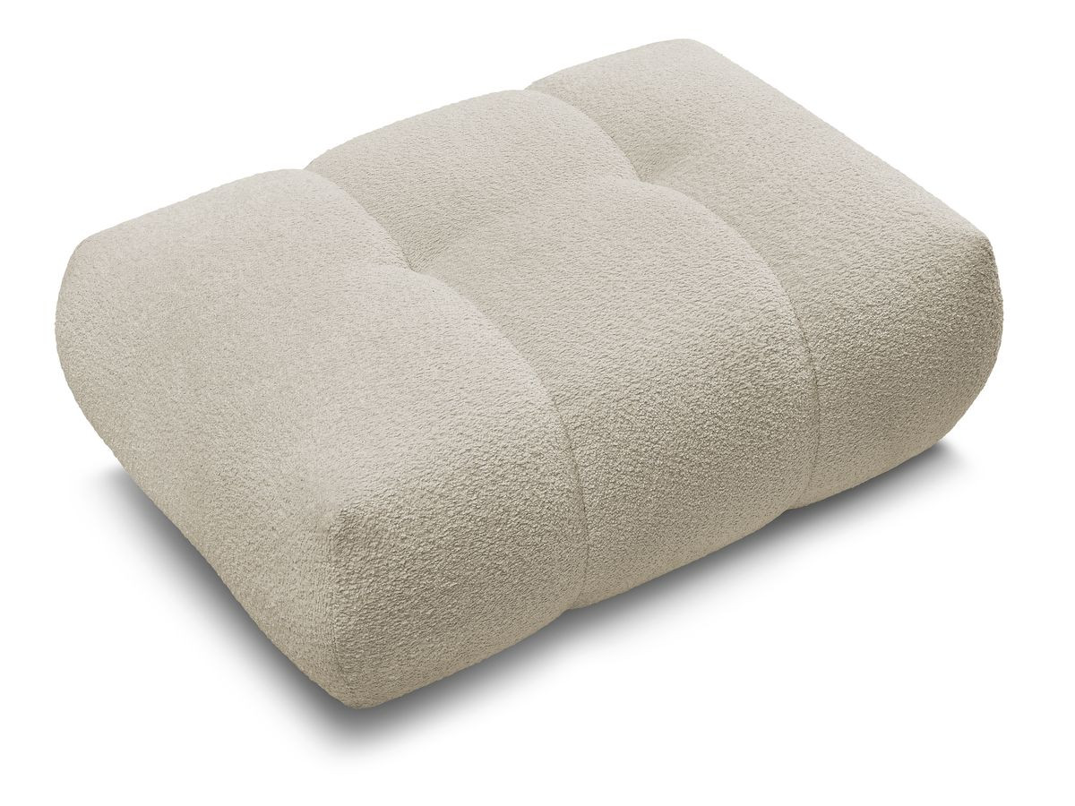 Bobochic Fuji Pouf Bouclé-Stoff Beige