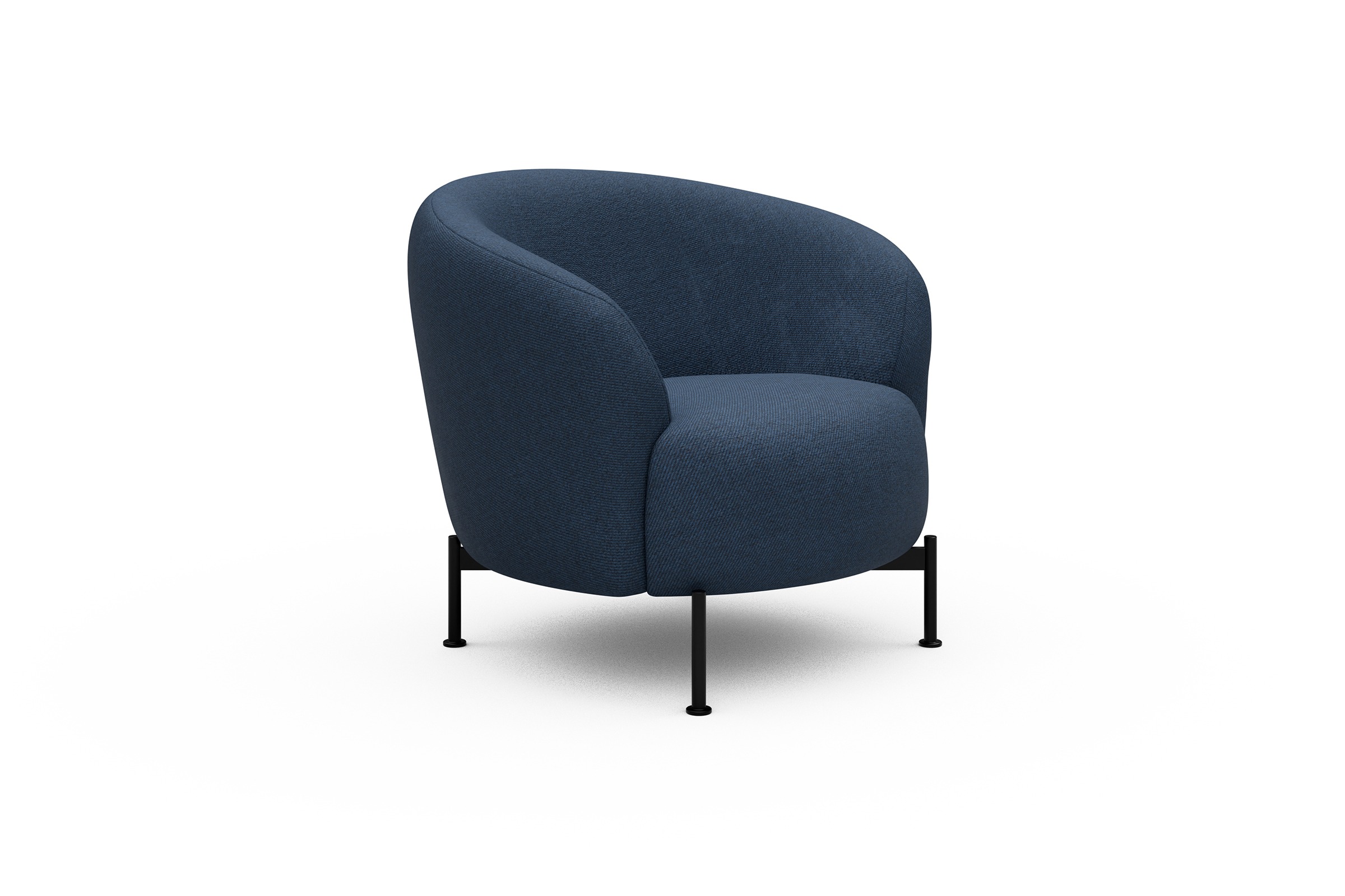 Sessel Ronda X-Metallgestell Schwarz Weda-Blue