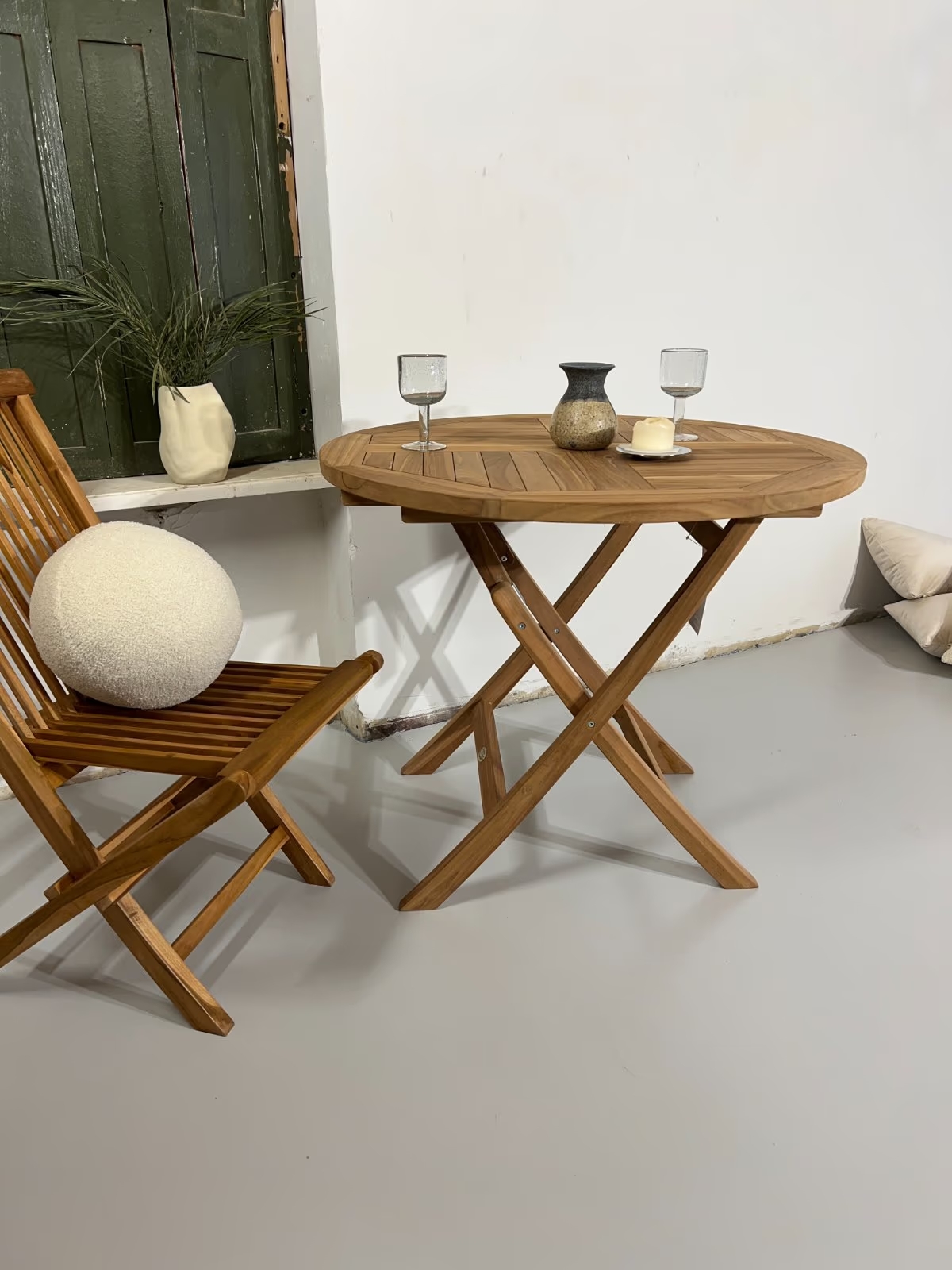 Sunny Smart Klapptisch York rund Teakholz natur 90cm