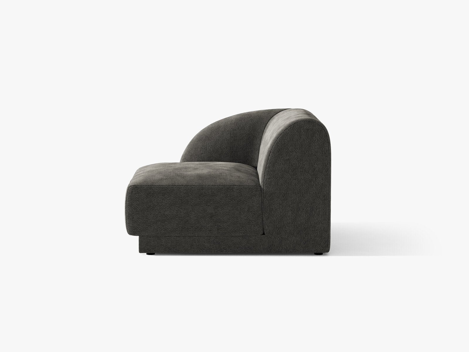 Micadoni Eckmodul Miley 1-Sitzer Chenille Eden Dunkelgrau Links