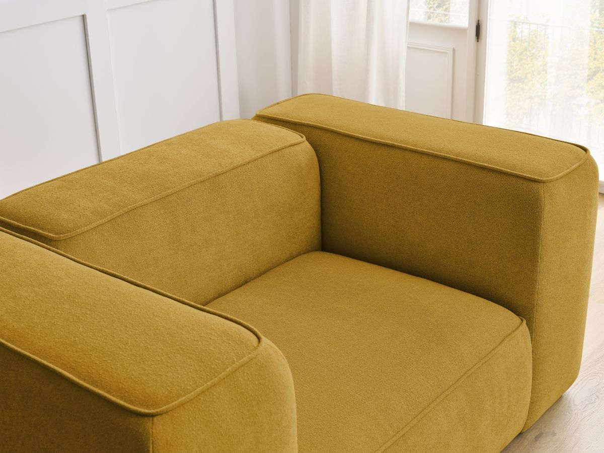 Bobochic Zephyr Sessel Strukturstoff Gelb