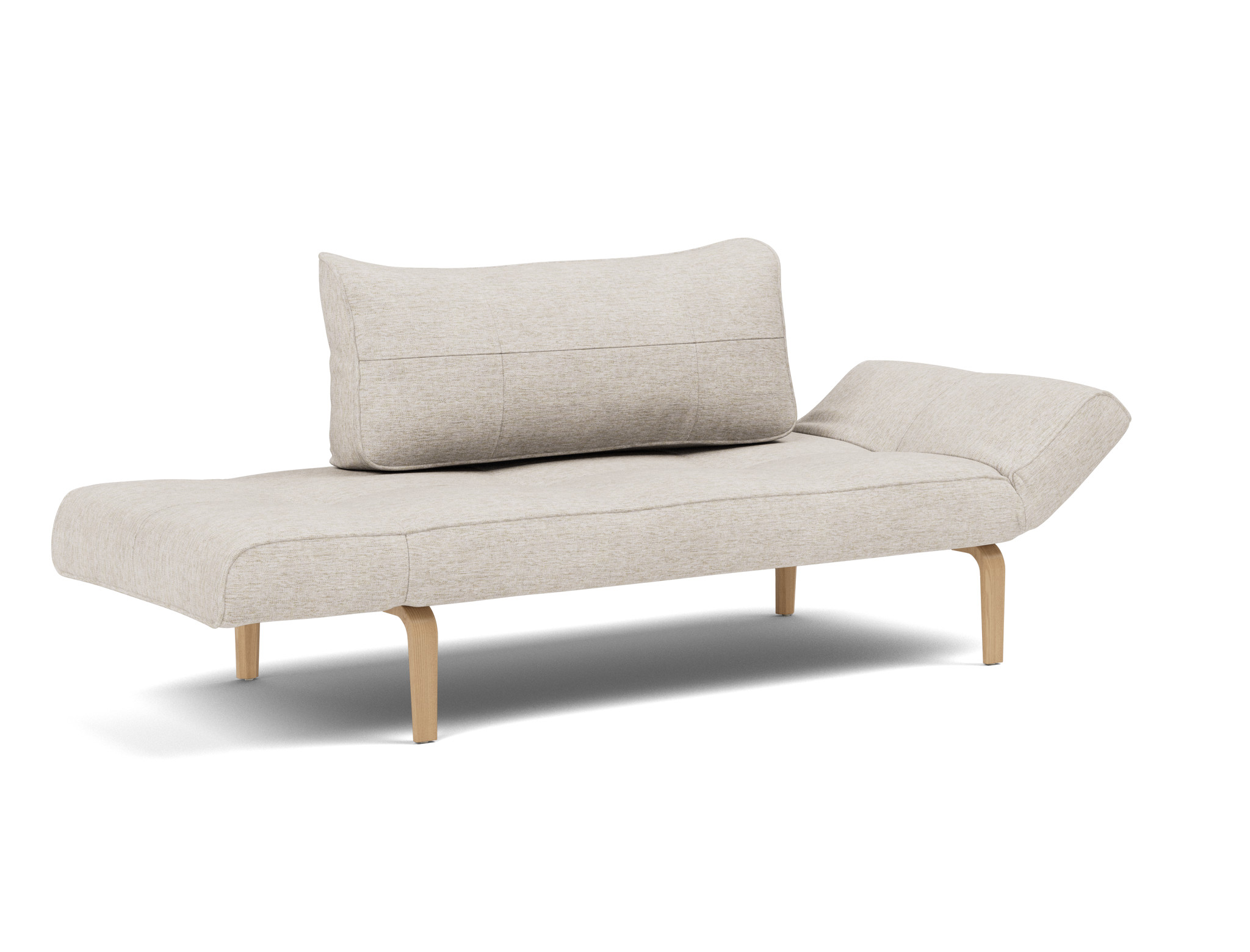 Tagesbett Zeal Chenille Yuveno 470-Natural Beine Bow Eiche