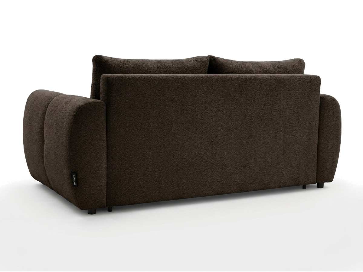 Bobochic Fuji Schlafsofa 3-Sitzer Bouclé-Stoff Braun