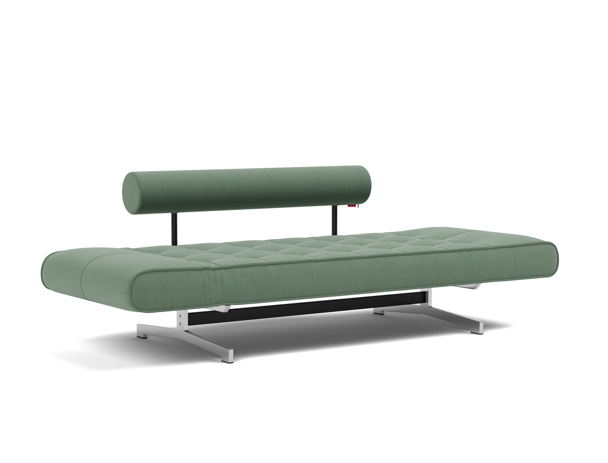 Tagesbett Ghia Flachgewebe Elegance 518-Green Beine Chrom