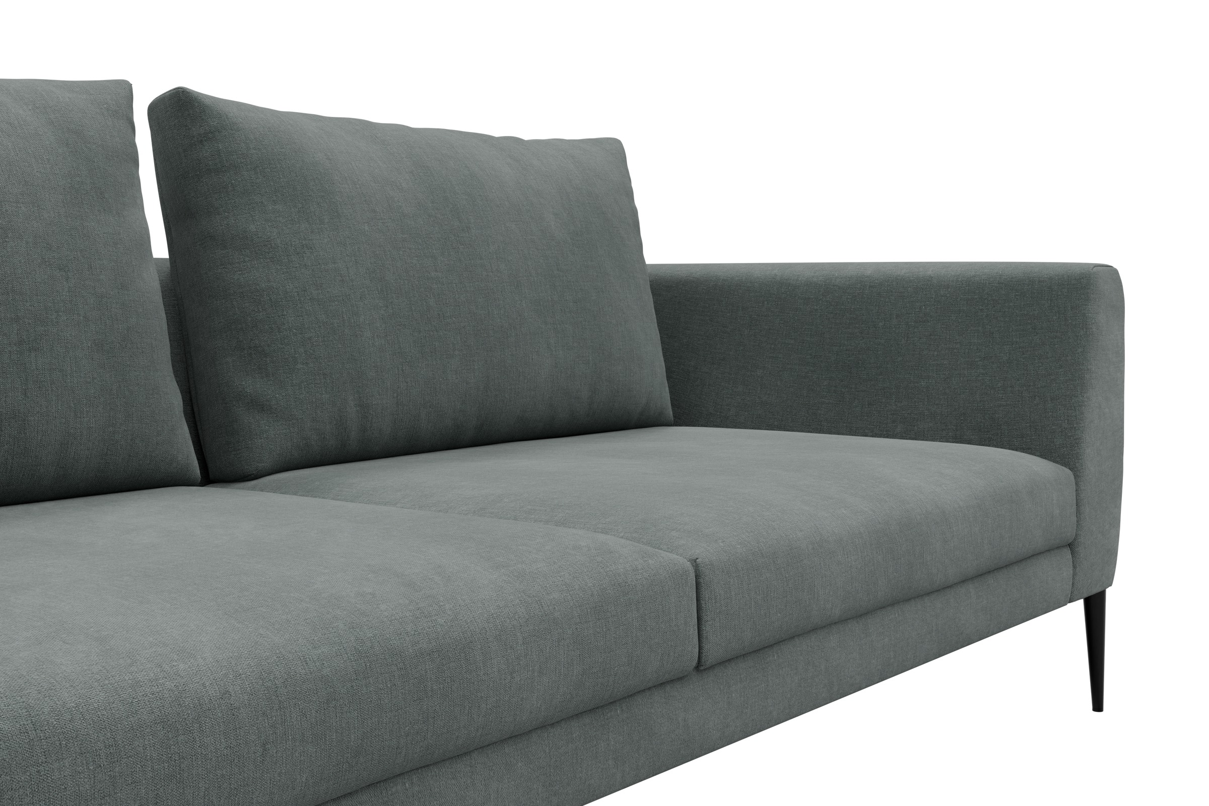 Sofa Paul 2-Sitzer Smooth-Silver-Grey