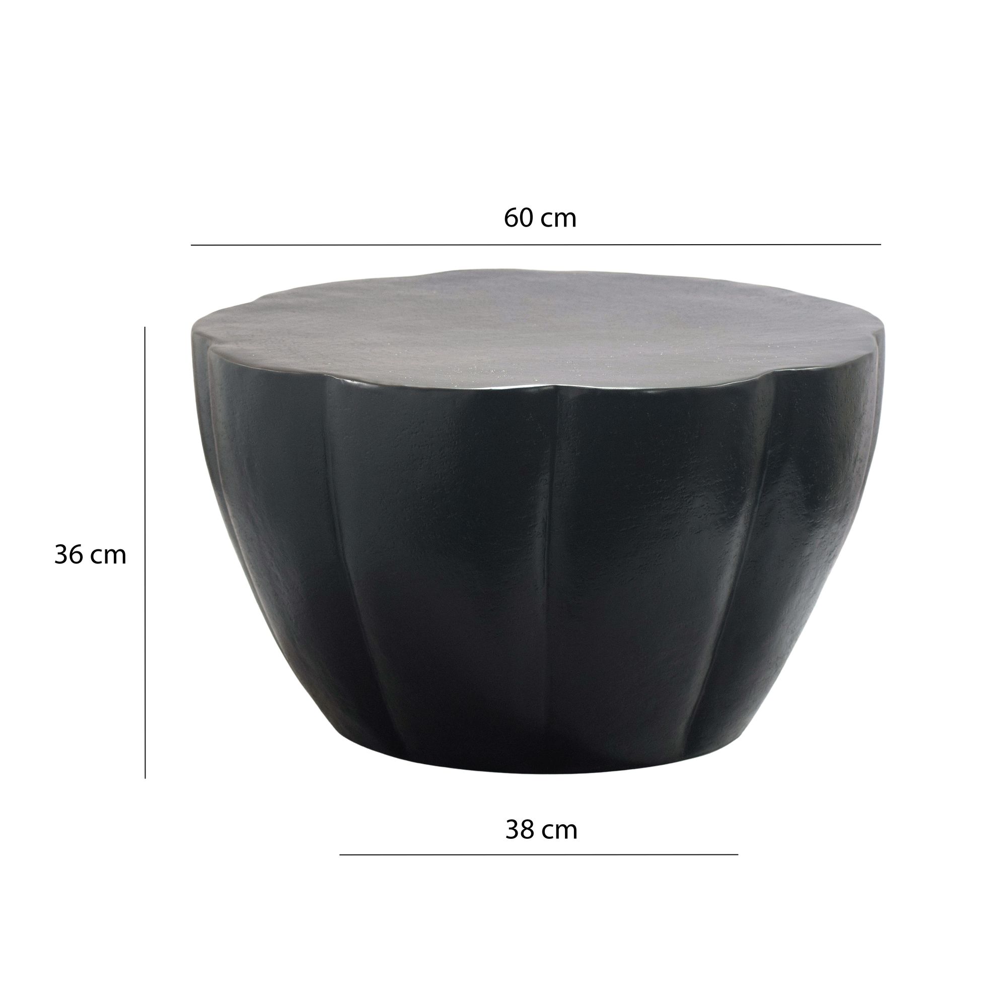 Couchtisch Kvam Aluminium Schwarz Ø 60 cm