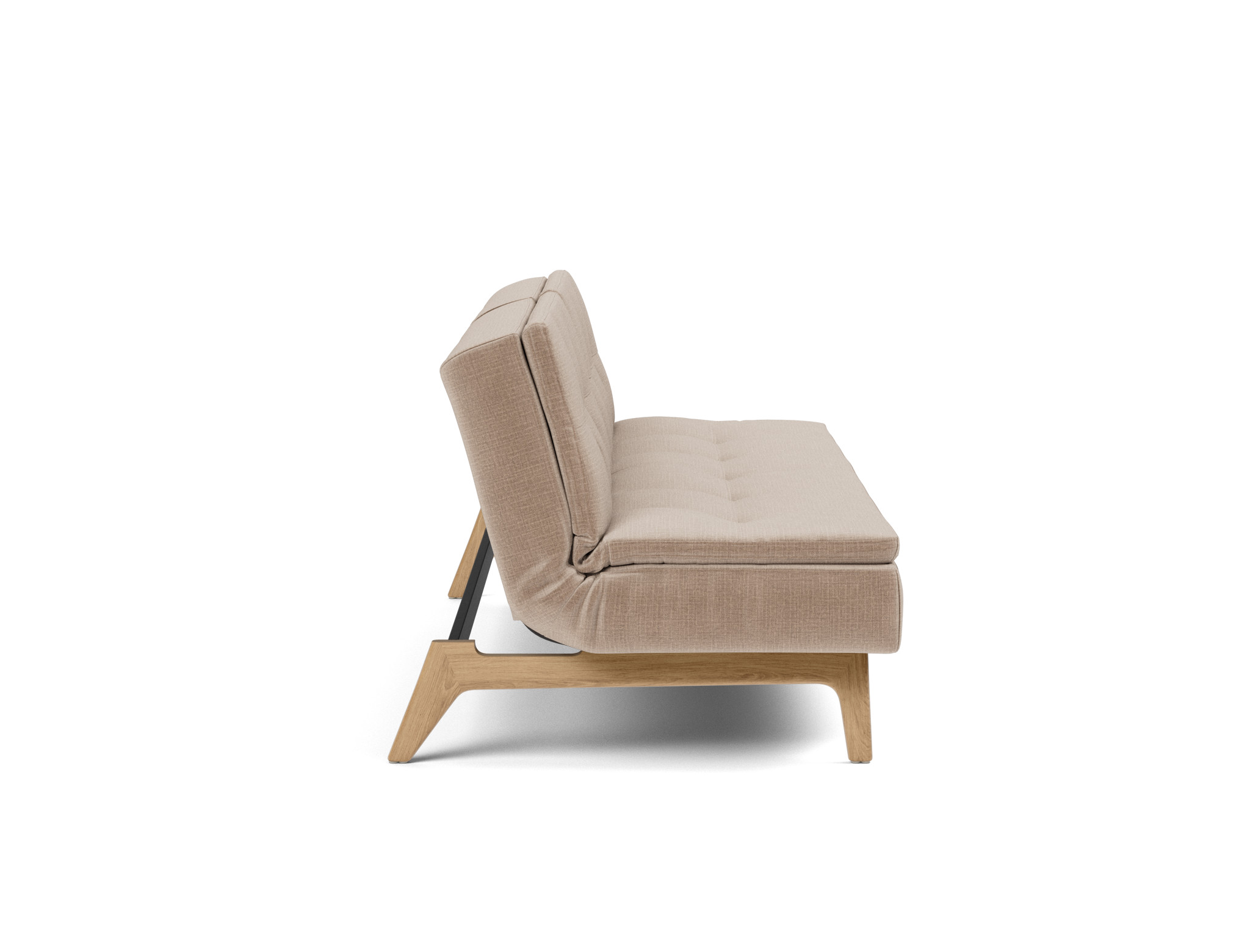 Schlafsofa Dublexo Chenille Esina 417-Mocha Beine Eiche