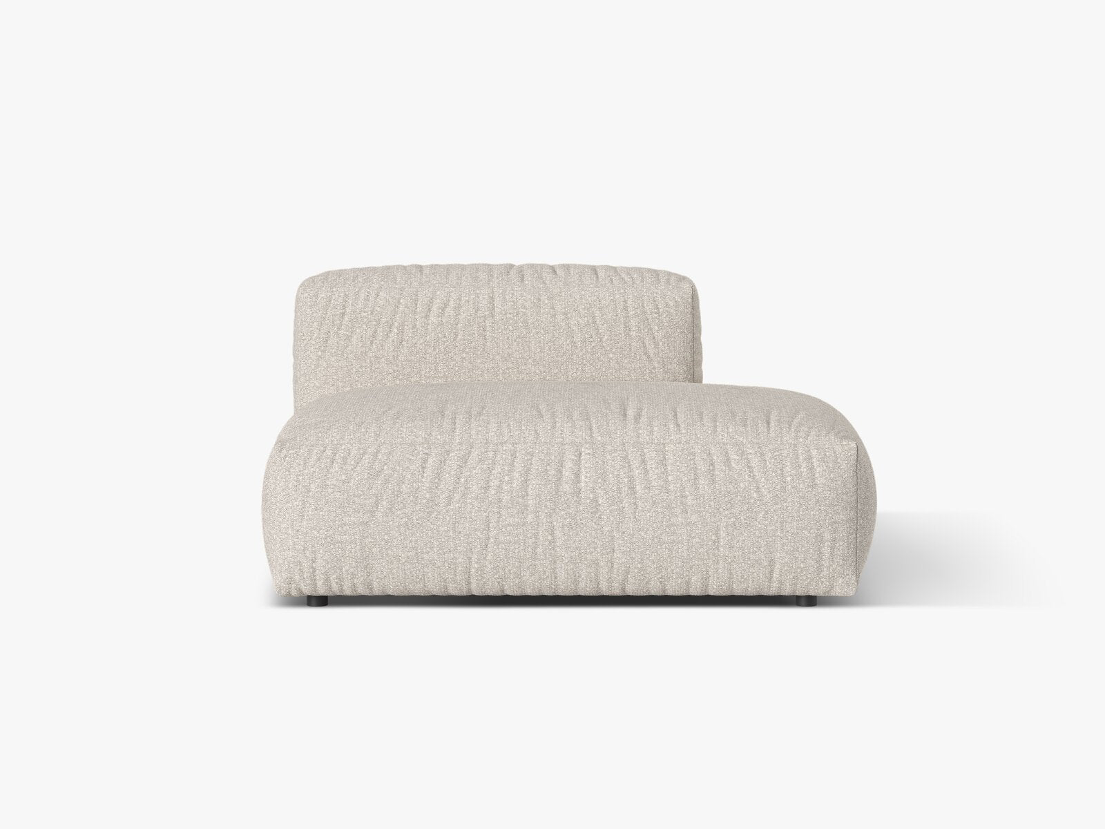 Micadoni Ecksofa-Modul Martina 1-Sitzer Rechts Boucle Monet Beige