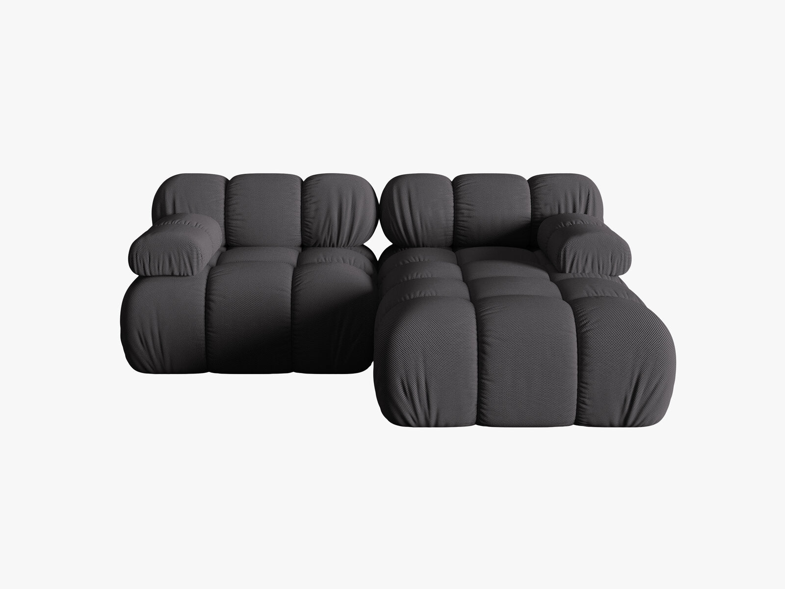 Micadoni Modulares Ecksofa Bellis 3-Sitzer Rechts 3D-Stoff Sonic Espresso