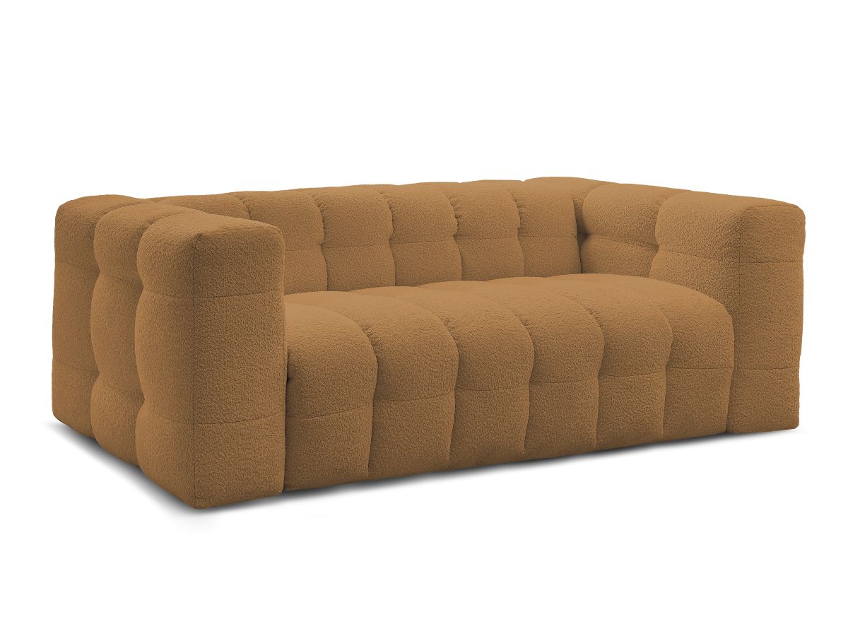 Bobochic Cloud Schlafsofa 3-Sitzer Bouclé-Stoff Gelb